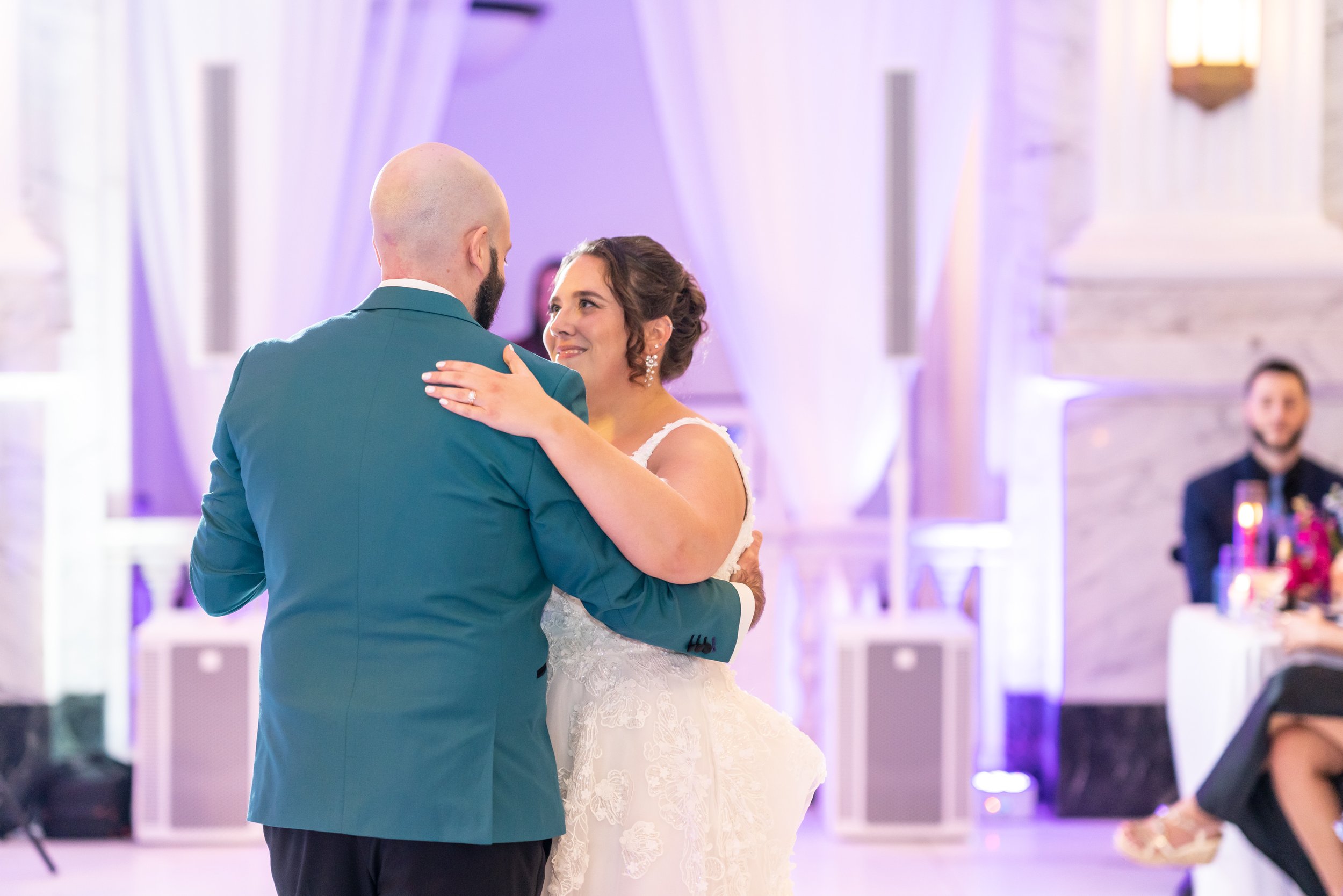 First dance at fun wedding at Citizen's Ballroom in Frederick Md