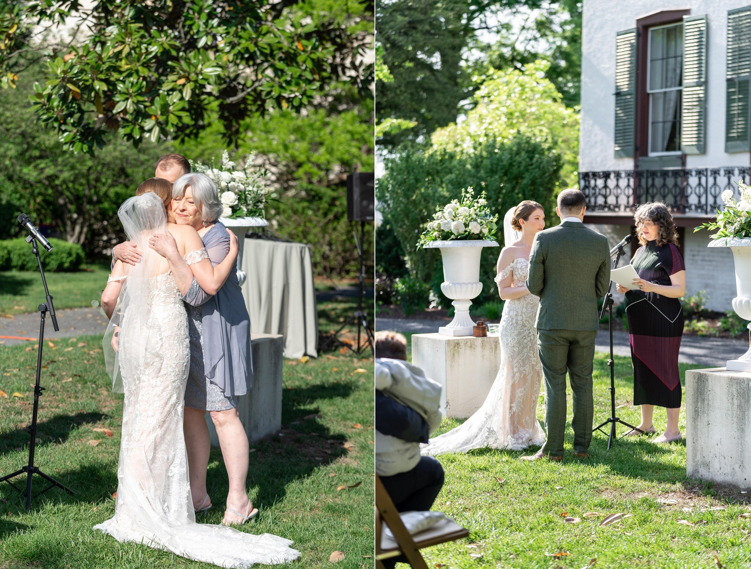 Summer wedding ceremony at Lincoln's Cottage wedding photography