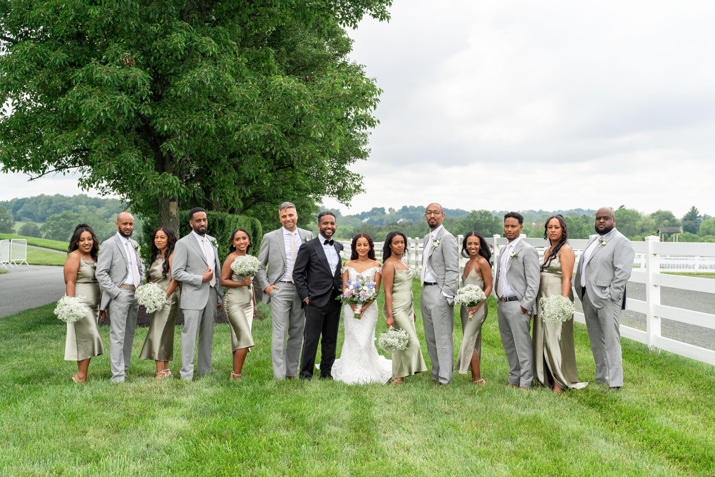 Wedding party photos at Ethiopian wedding at Vignon Manor Farm