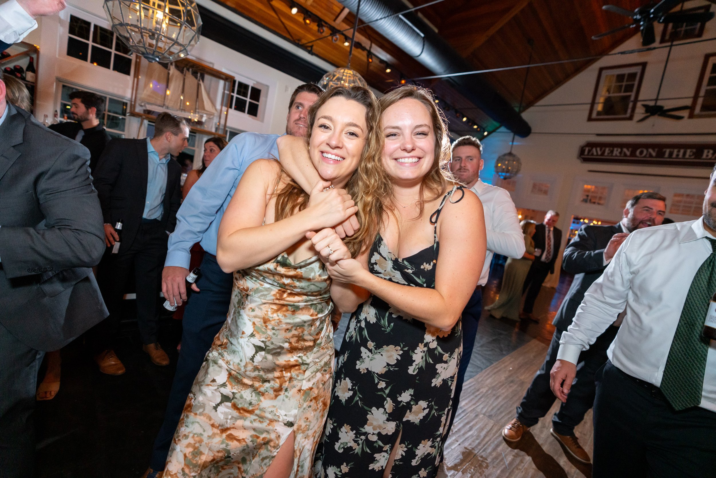 amazing dance floor photos with wedding guests at color Chesapeake Bay Beach Club wedding