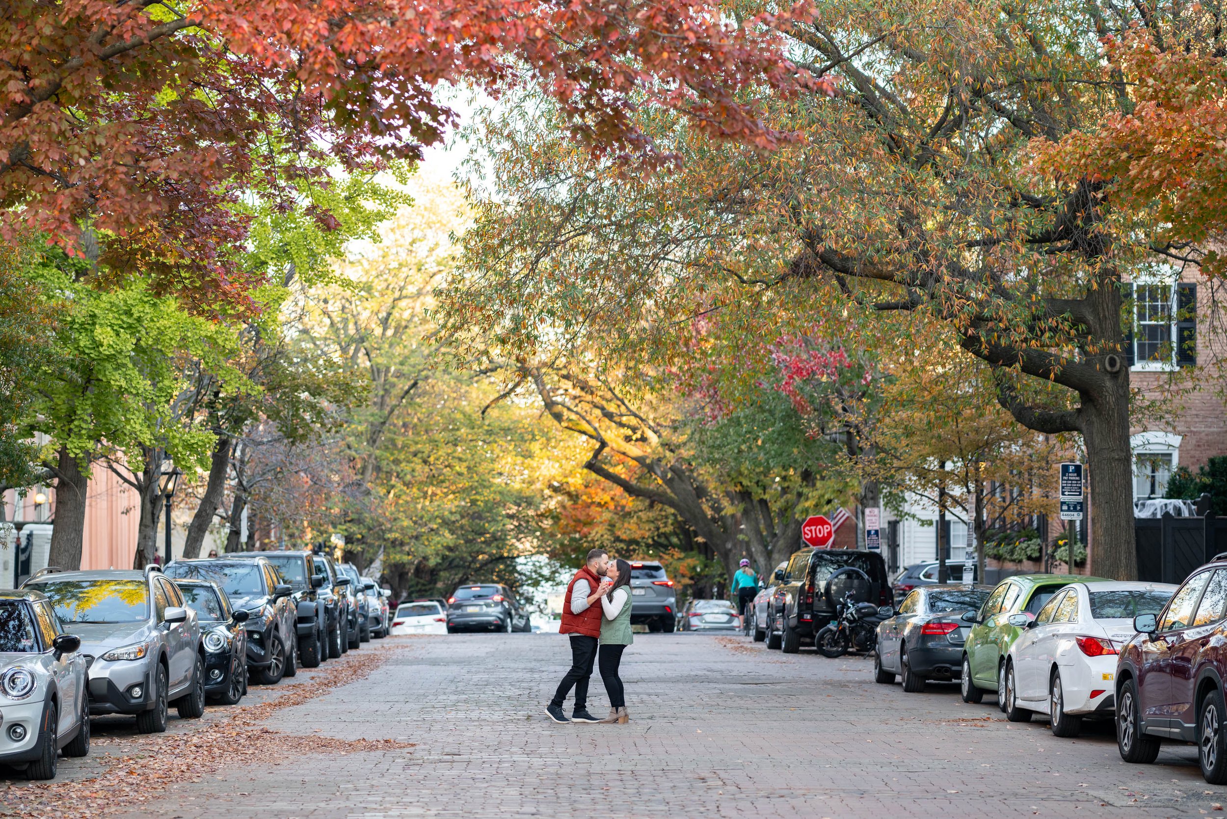 Captain's Row Prince Street Old Town Alexandria Fall Engagement Photo Session