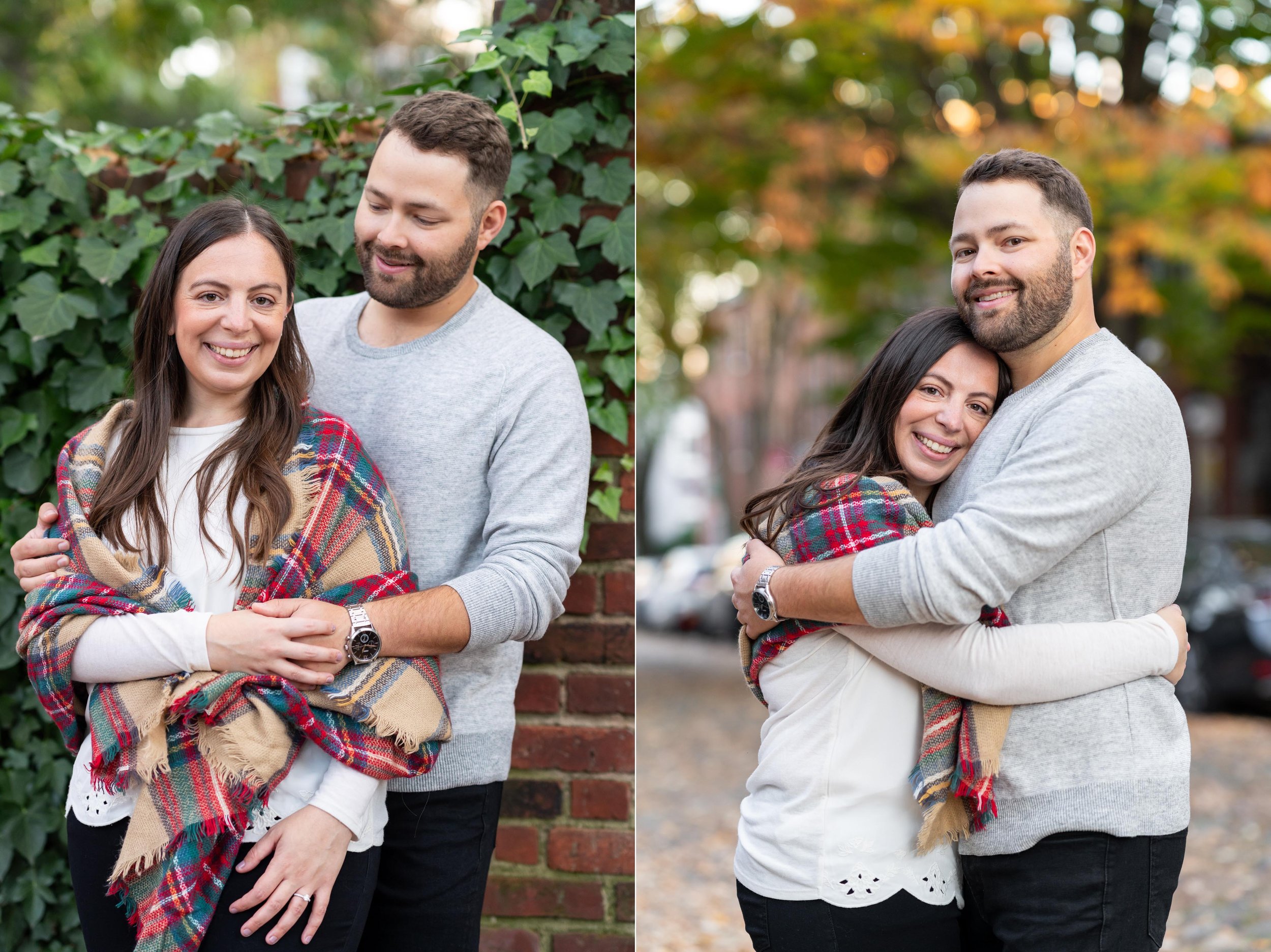 Captains Row Prince Street Old Town Alexandria Fall Engagement Photo Session