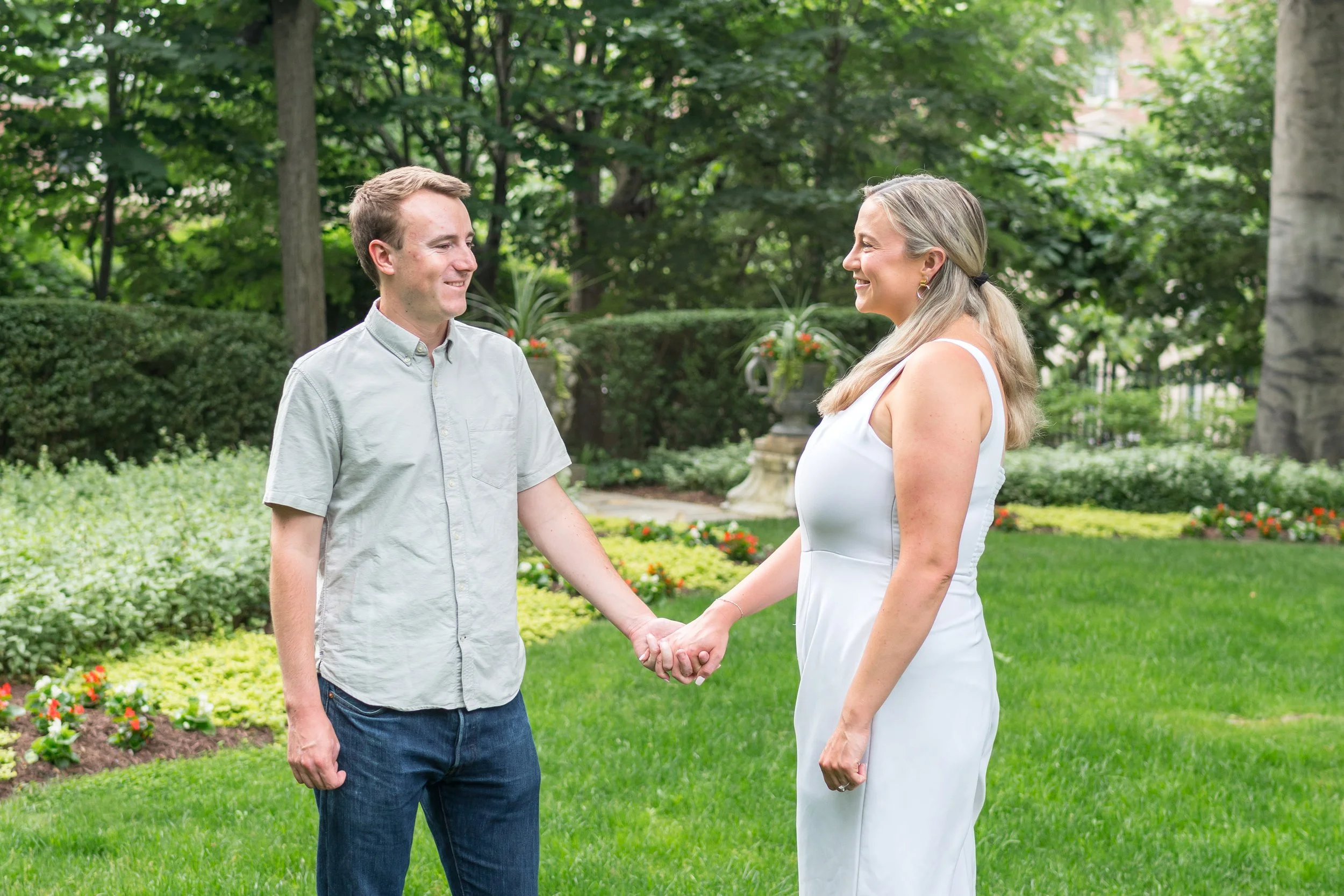 Meridian House summer engagement wedding photos