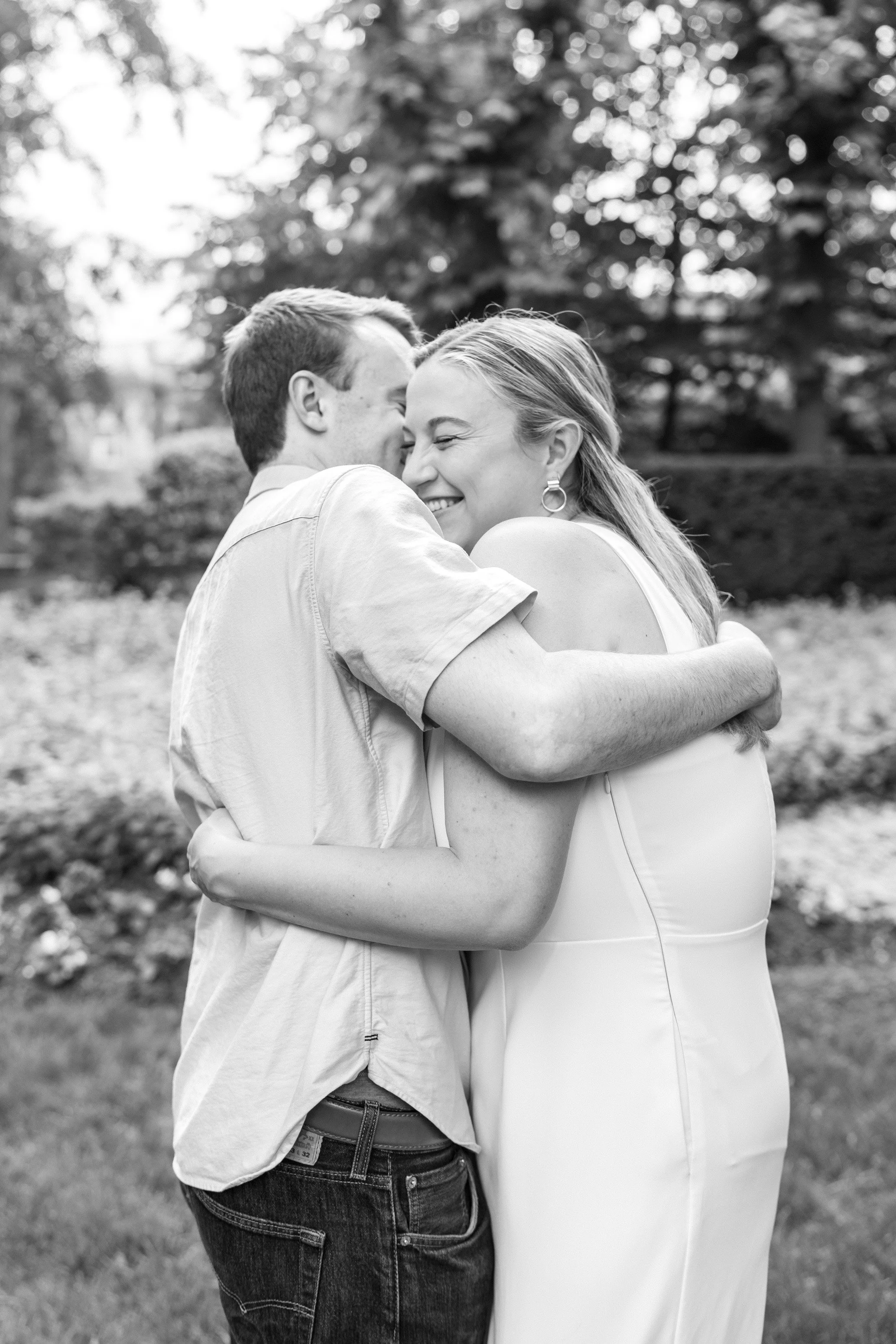 Couple engagement photos at Washington DC Meridian House