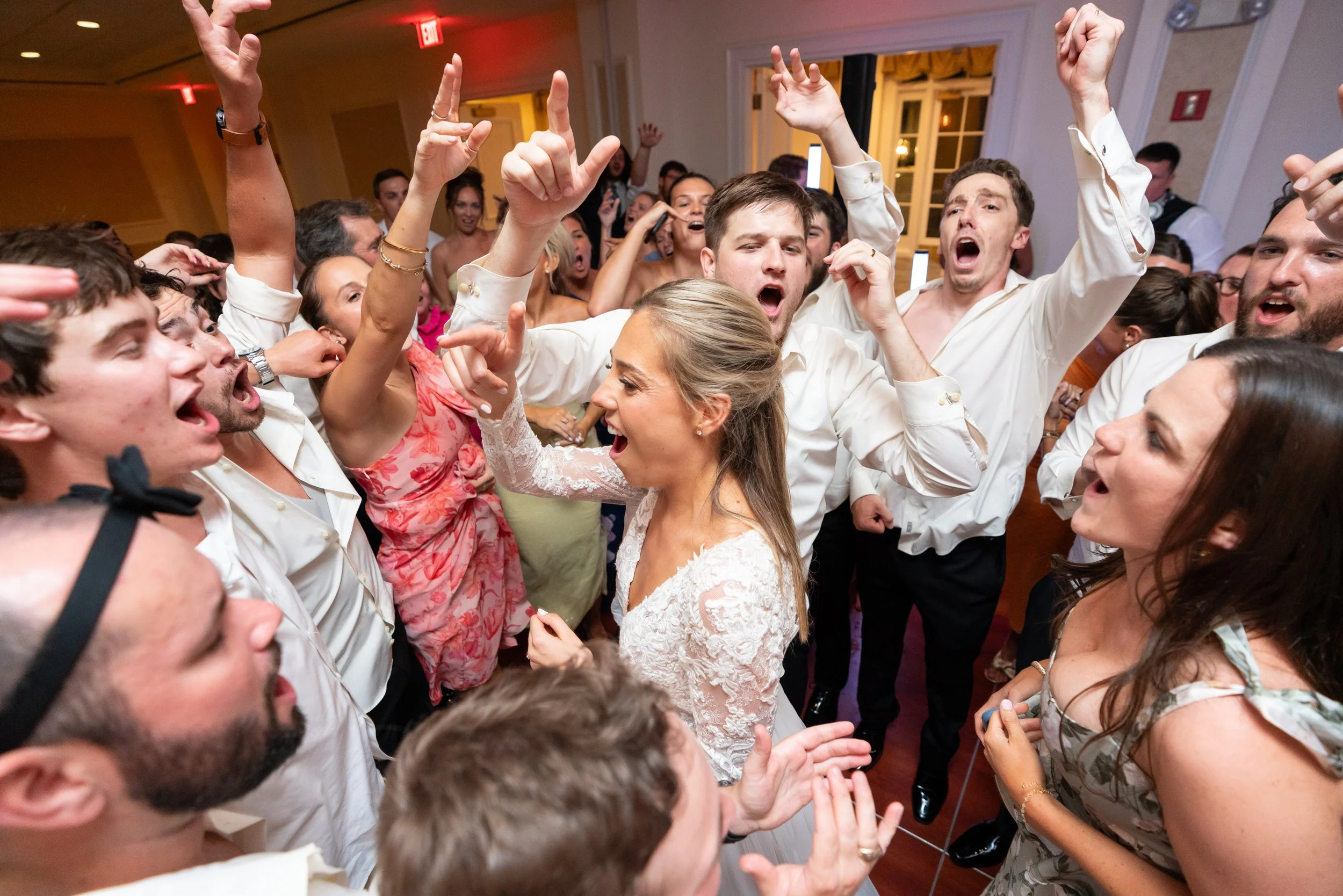 Crazy fun colorful dance floor at manor country club wedding in rockville md
