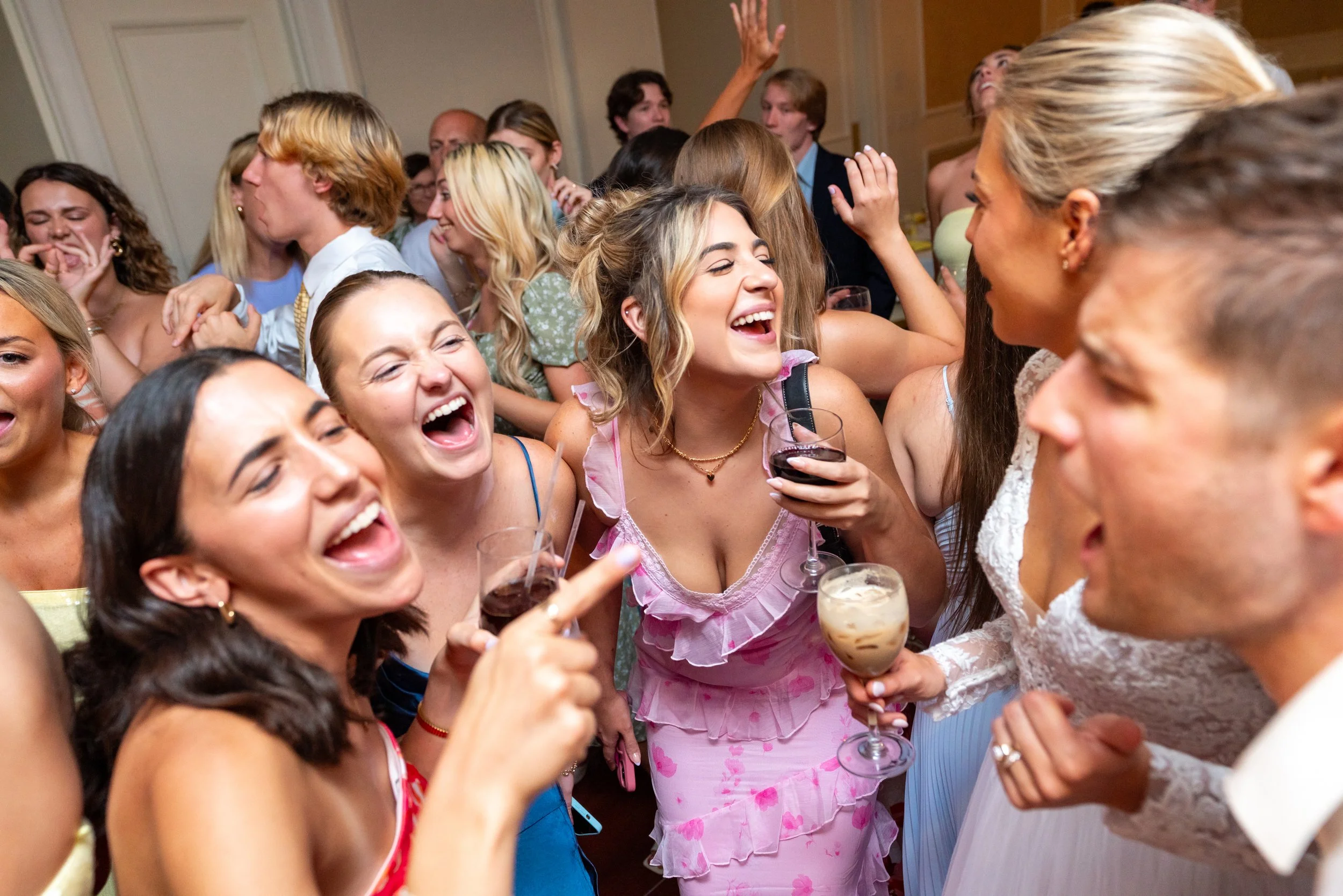 Crazy fun colorful dance floor at manor country club wedding in rockville md
