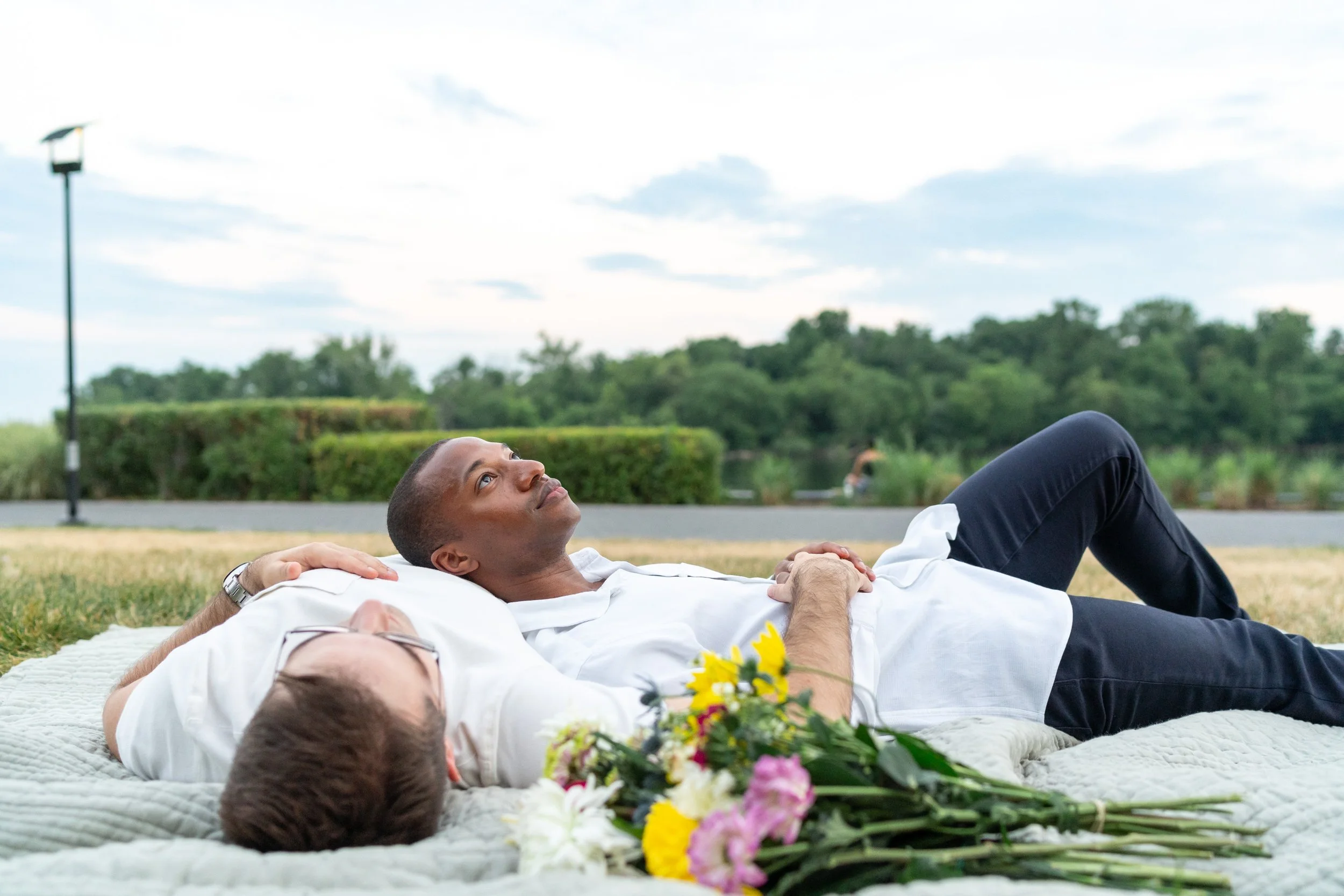 romantic engagement photos in Georgetown Washington DC