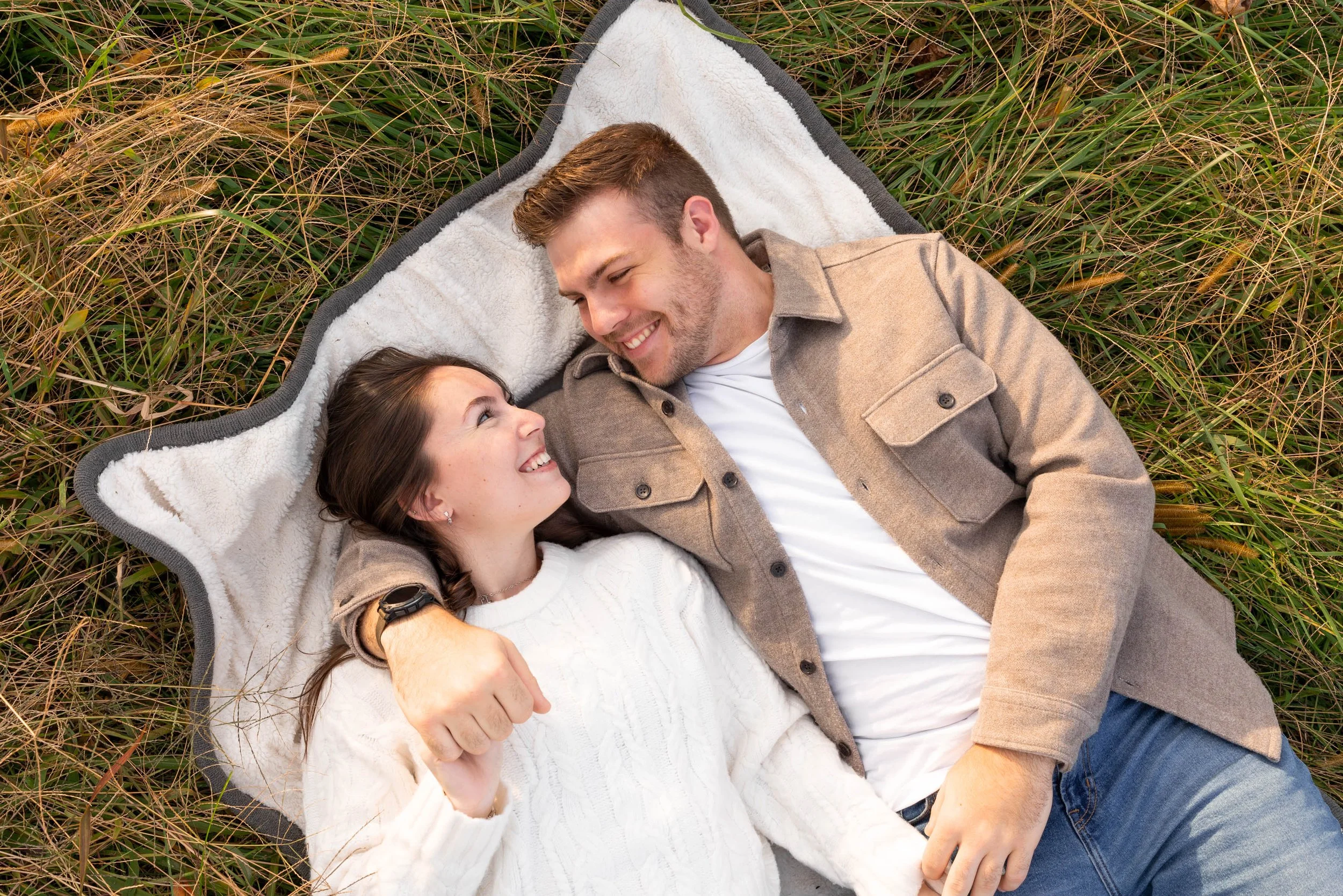 romantic picnic engagement session in maryland ocean waterfront