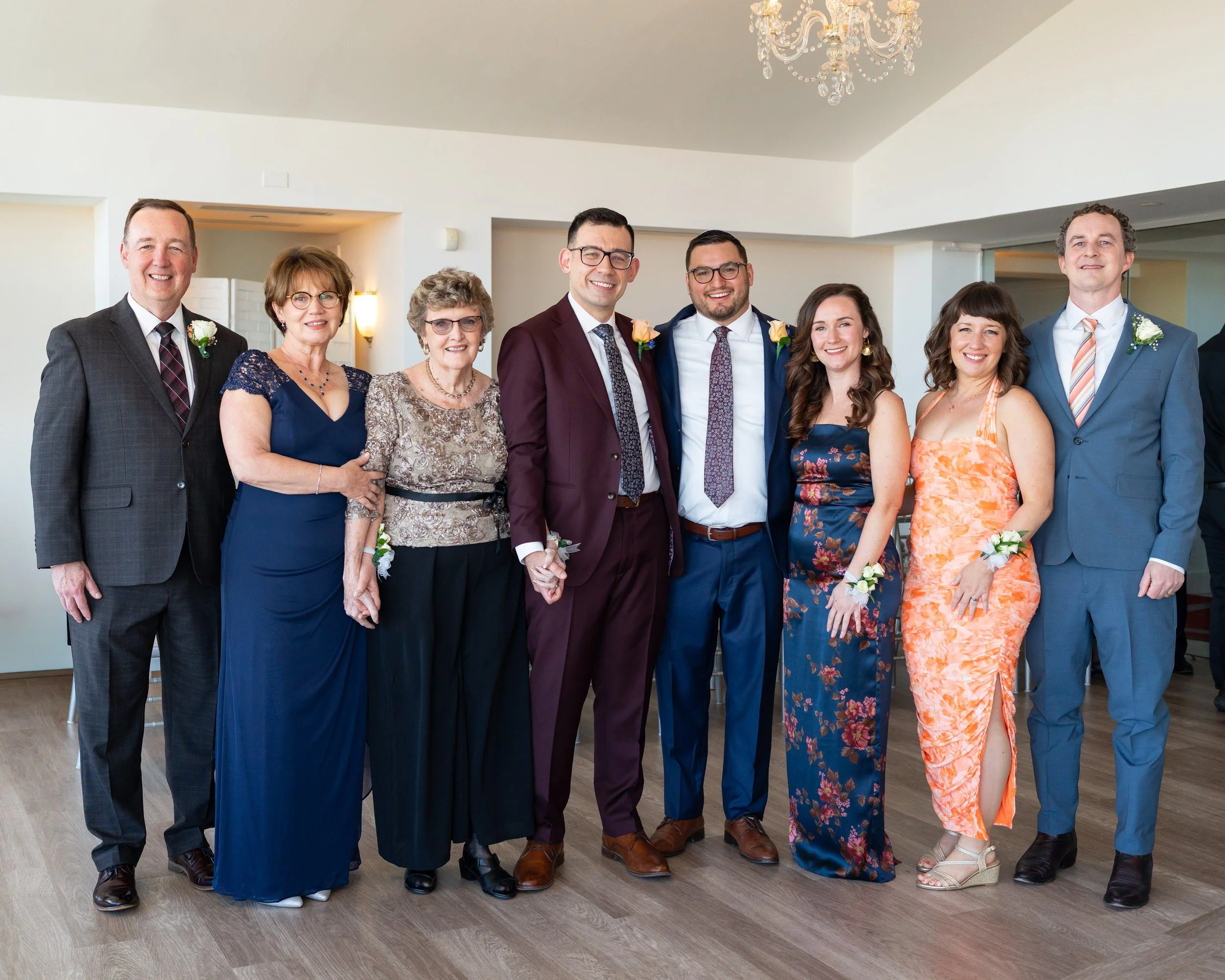 Family photos gay wedding Top of the Town wedding gallery