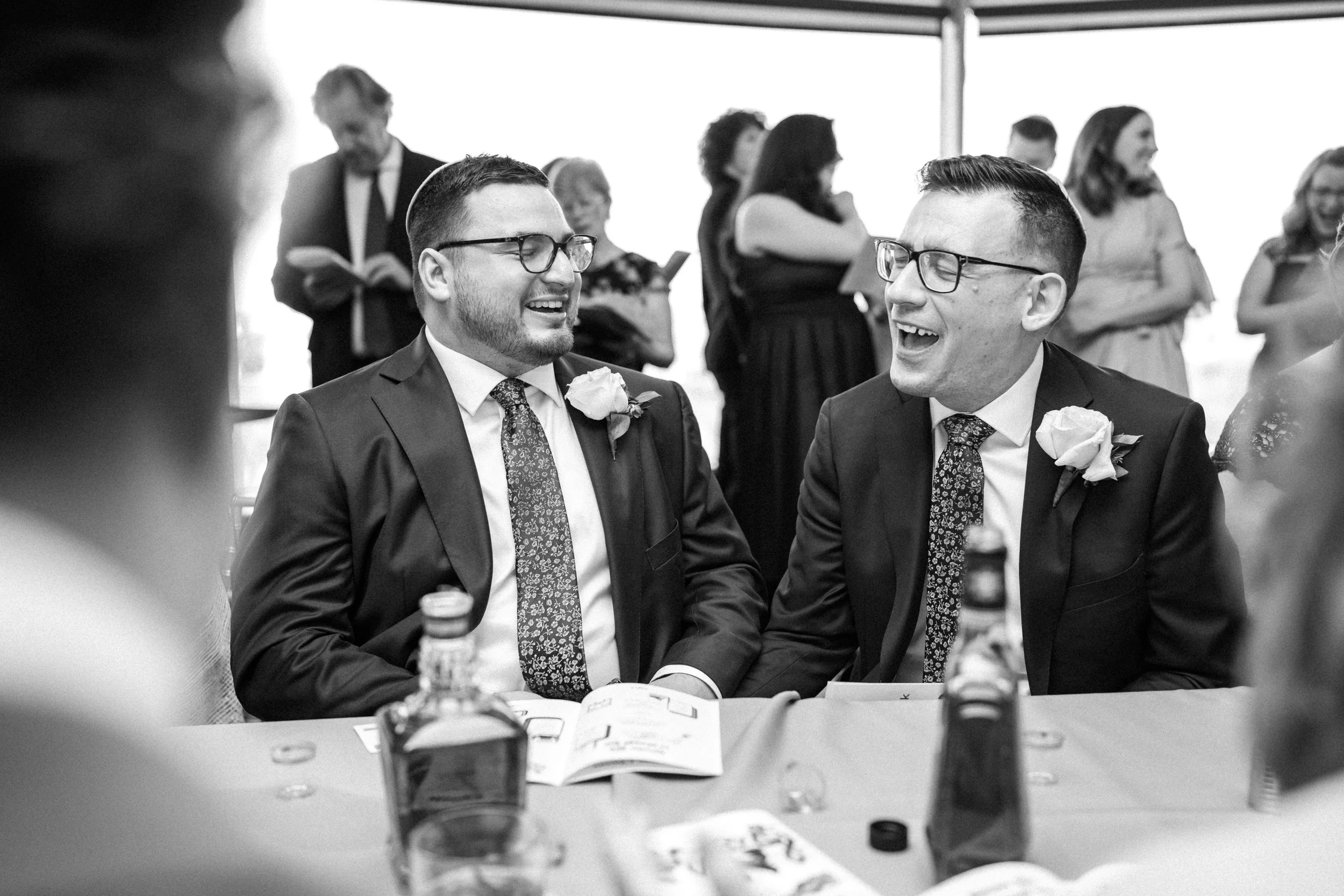 Black and white romantic film wedding photography at Top of the Town in Washington DC virginia maryland