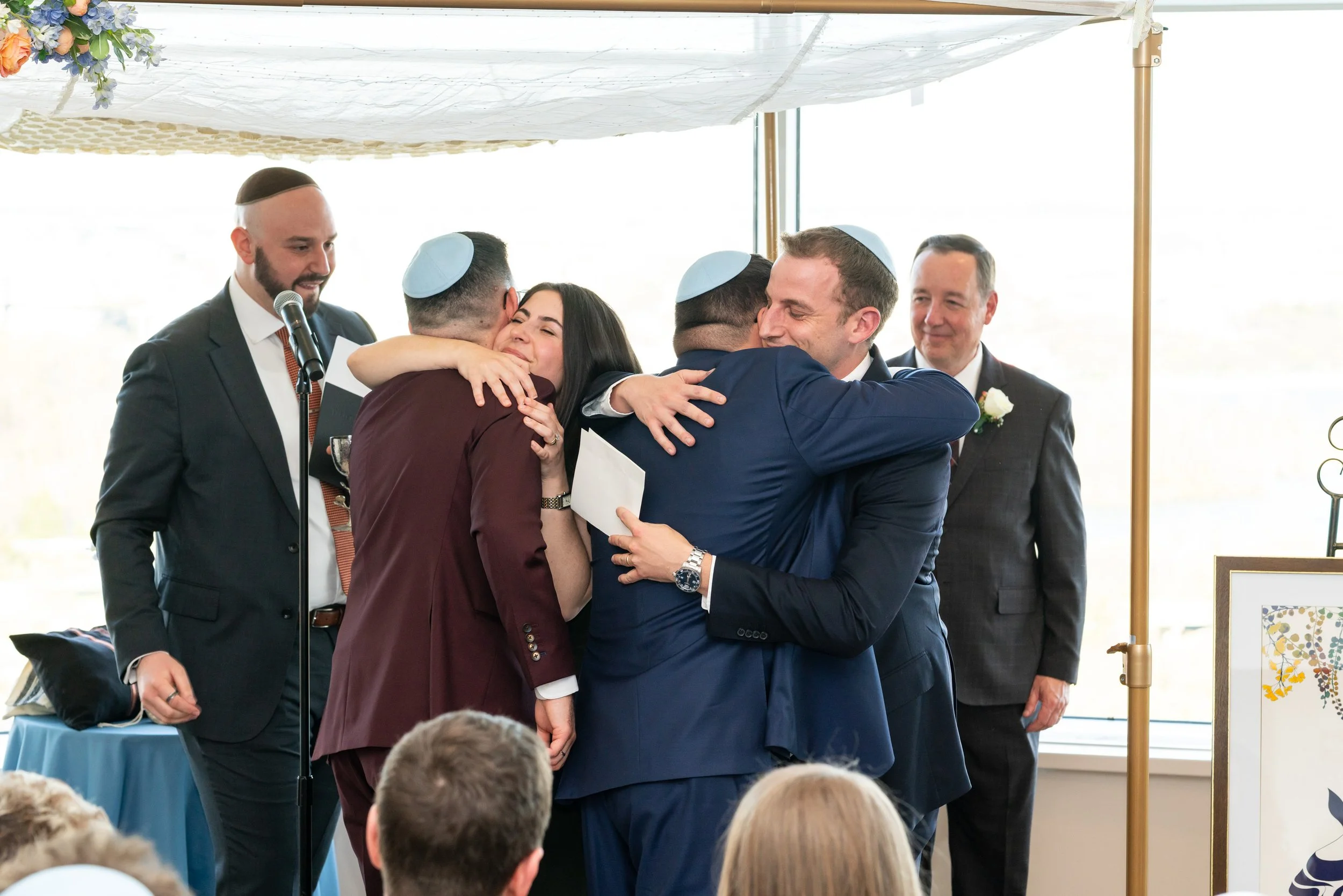 Gay Jewish wedding ceremony photos at Top of the Town Washington DC wedding photographer