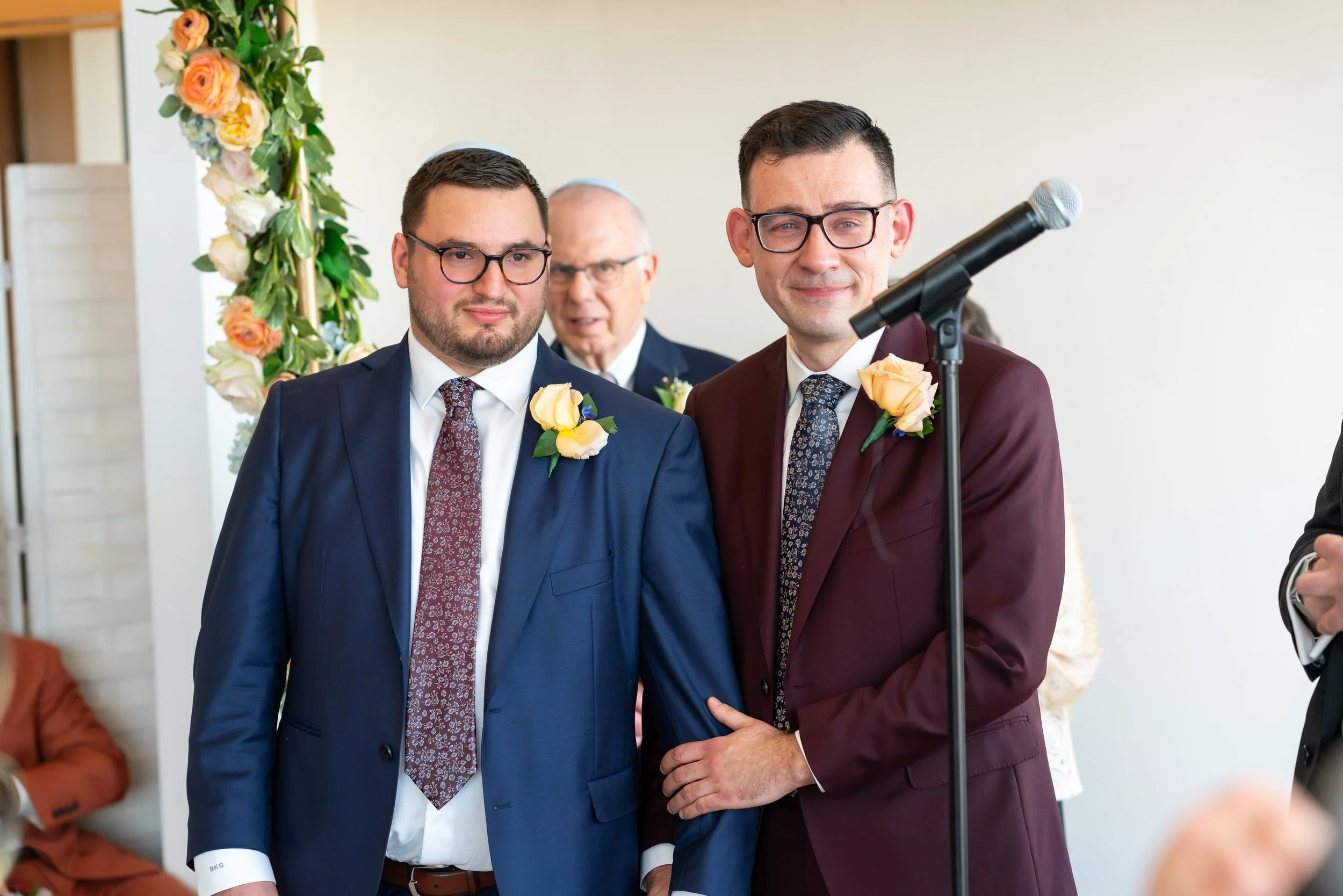 Gay Jewish wedding ceremony photos at Top of the Town Washington DC wedding photographer