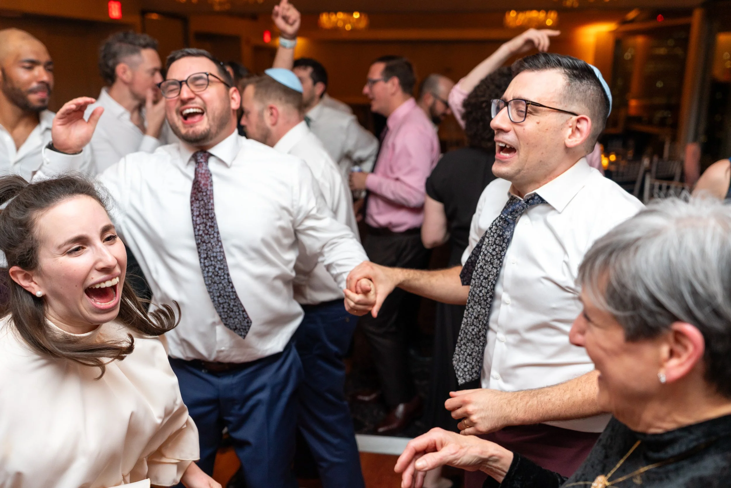 Fun colorful candid wedding photographer in Washington DC at Top of the Town wedding