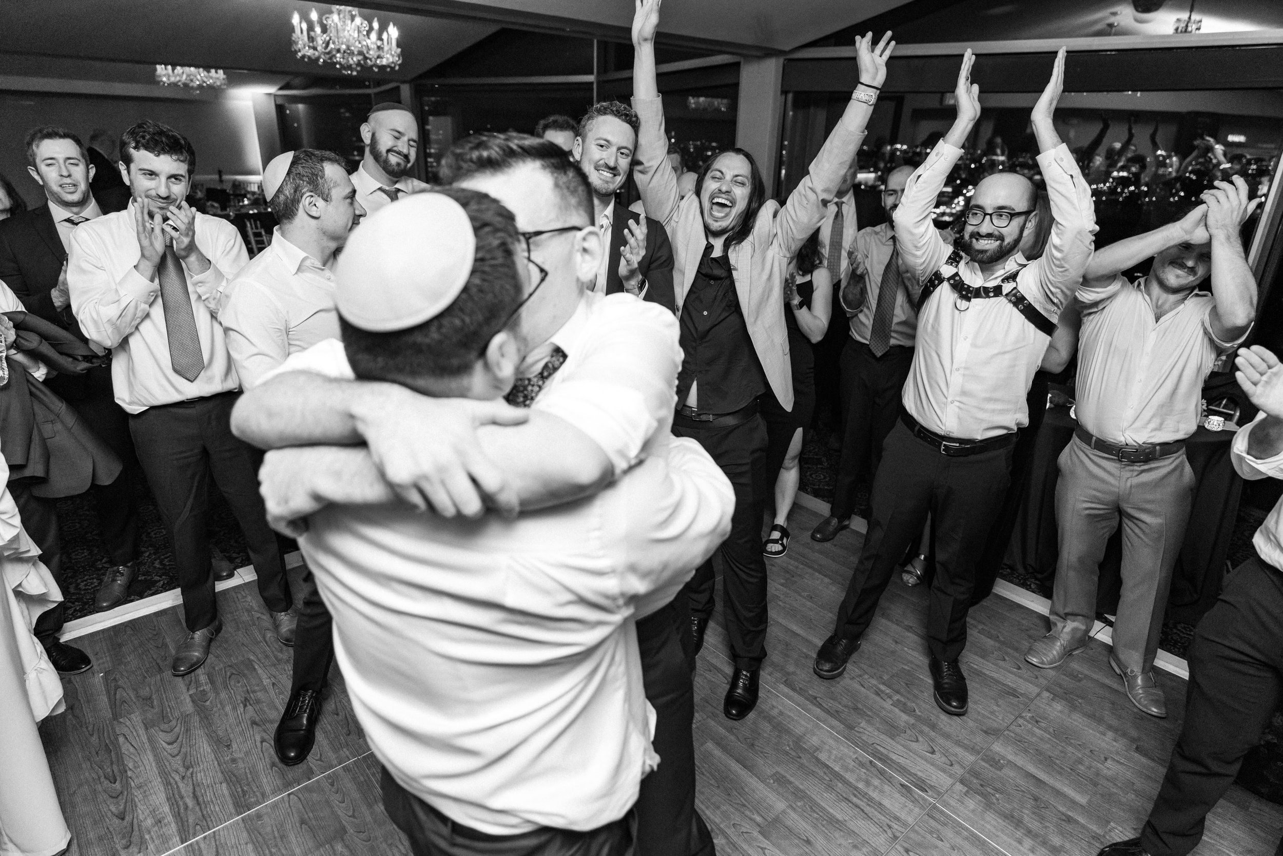 Fun colorful candid wedding photographer in Washington DC at Top of the Town wedding
