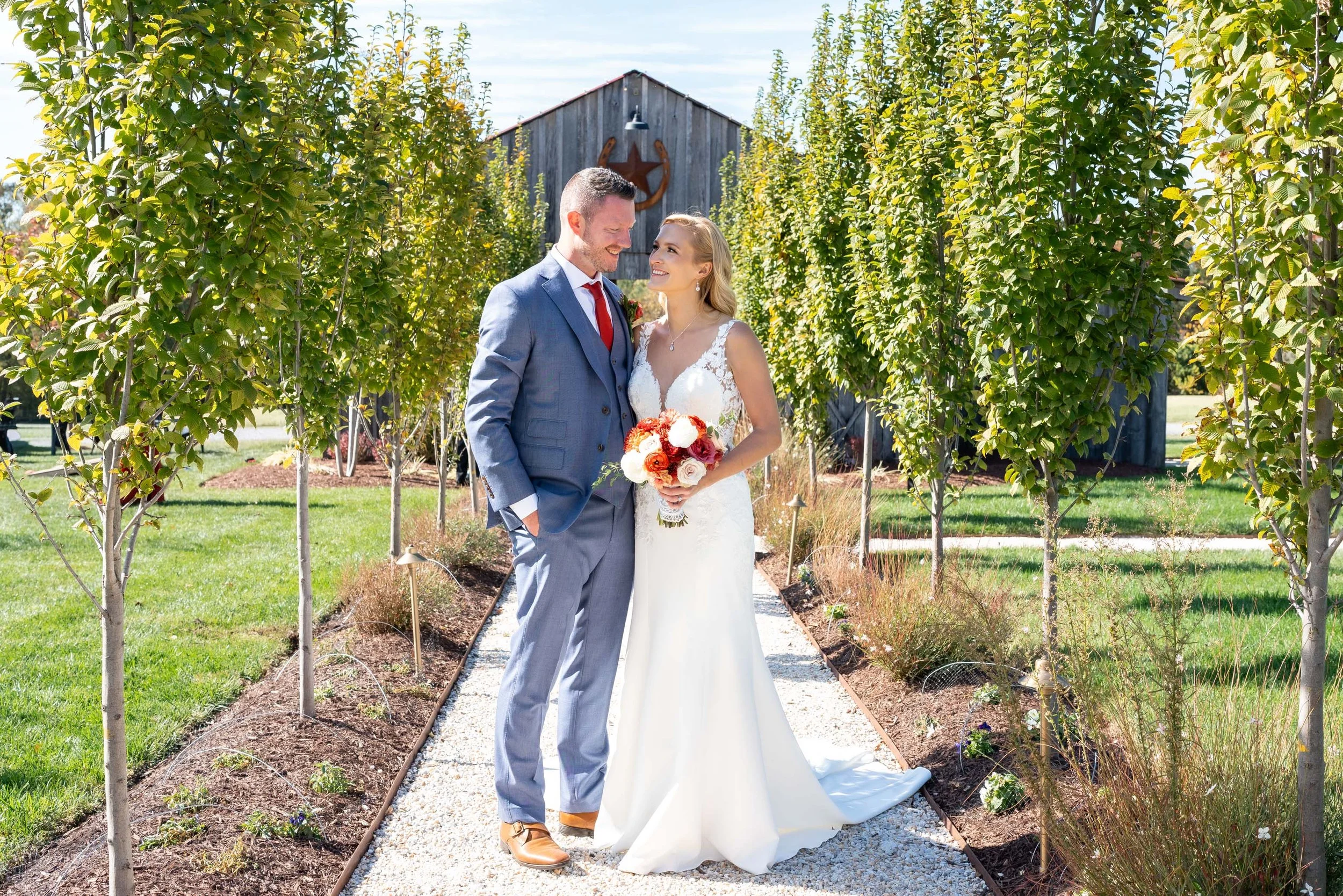 Bride and groom wedding photos candid and colorful and fun at Hilltop Farm