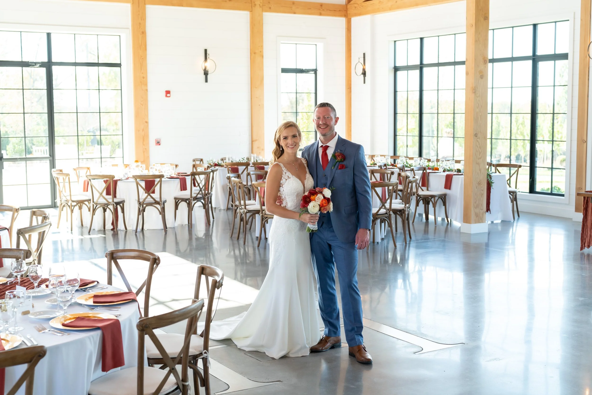 Bride and groom wedding photos candid and colorful and fun at Hilltop Farm