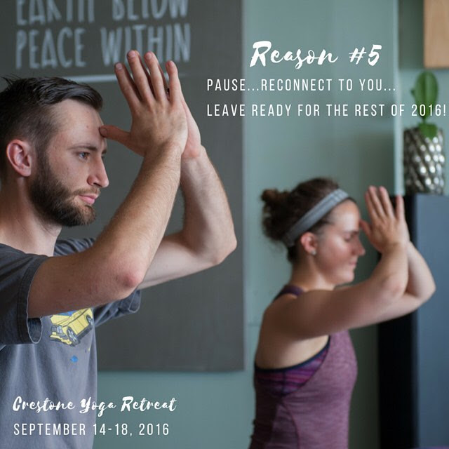 Take a pause to connect to yourself more deeply. Release what is no longer serving you and leave feeling renewed and ready for the last stretch of the 2016. 