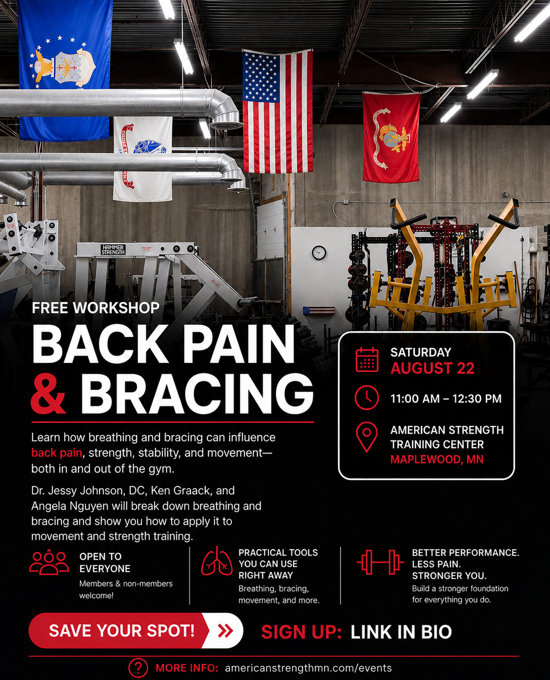 FREE Workshop: Back Pain + Bracing