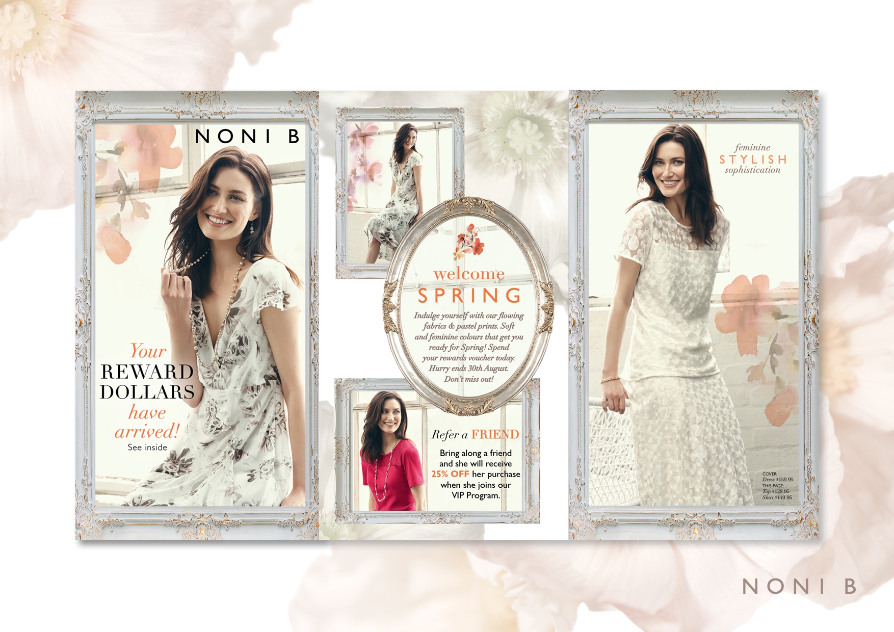 Noni B SS15 Welcome Spring 6 page DM VIP catalogue.