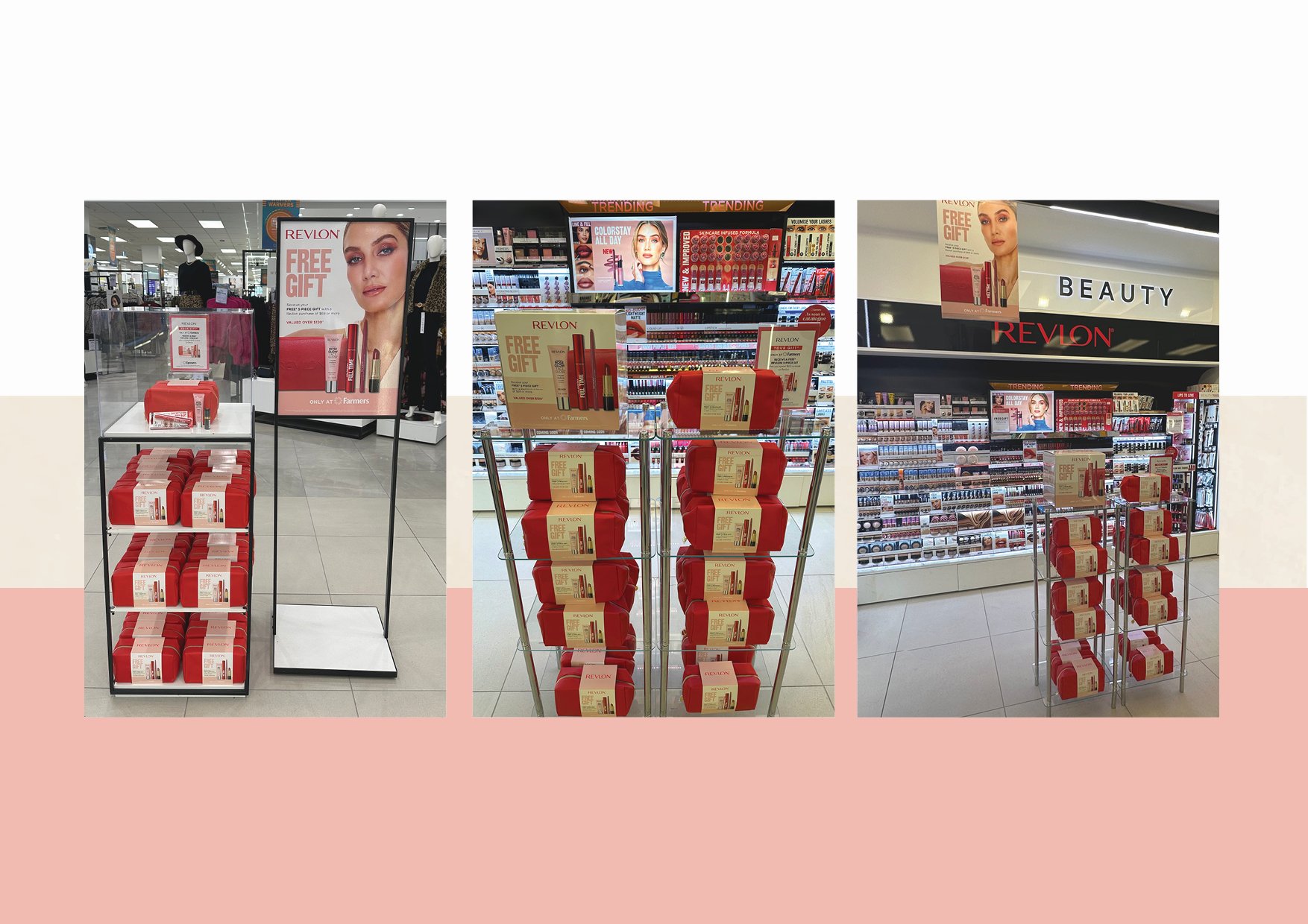 💗 IT’S GIFT TIME! Here’s a sneak peek of Revlon’s latest NZ gifting campaigns in store nationwide. Print, Digital and Merchandising creative @evakossoffdesigns xo
