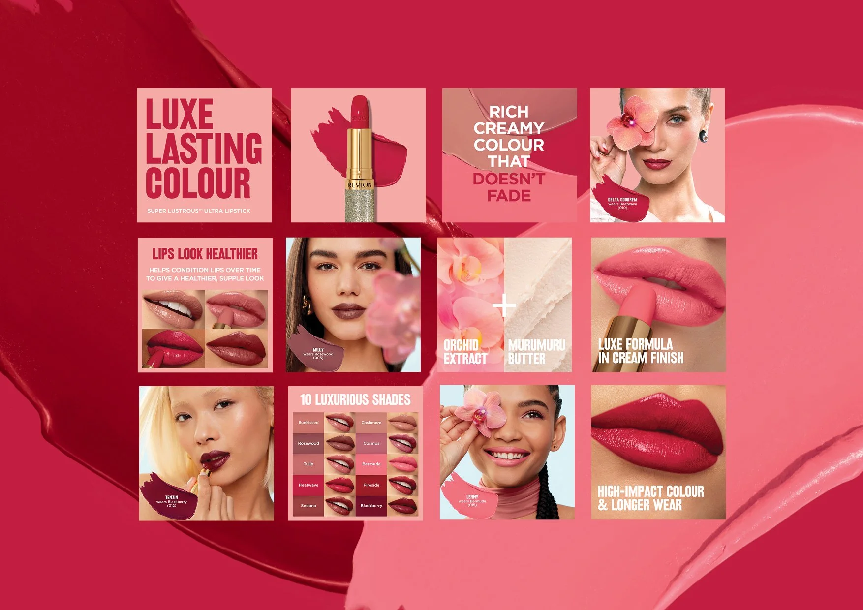  💄❤️‍🔥 COLOUR ME HAPPY! One of my favourite launches -&nbsp;Super Lustrous Ultra Lipstick&nbsp;Integrated Campaign Creative&nbsp; @evakossoffdesigns &nbsp;xo 