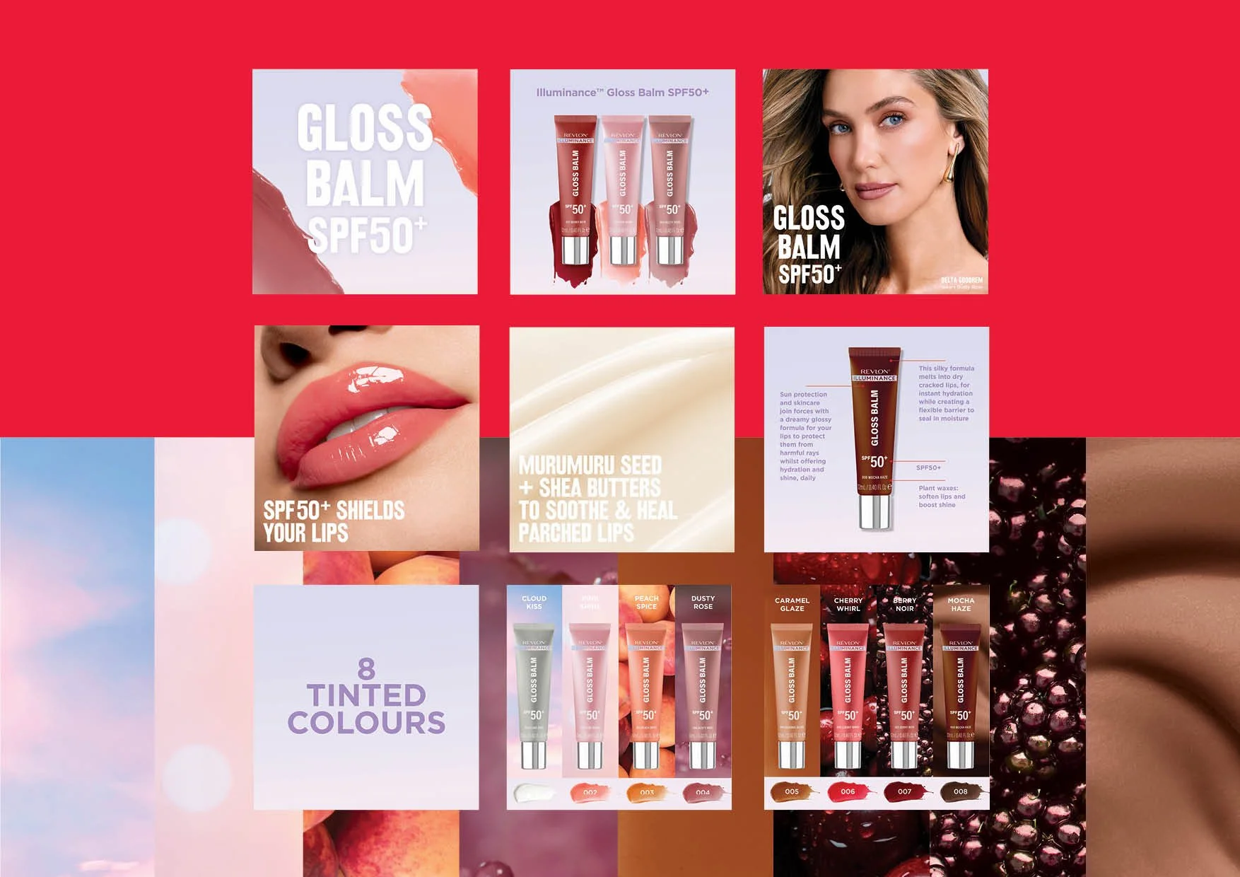  💋&nbsp;Take a peek at Revlon’s NEW Illuminance™ Gloss Balm&nbsp;creative. High shine meets high protection for the perfect pout. Print advertising, point of sale and merchandising design, PR and digital creative&nbsp; @evakossoffdesigns &nbsp;xo 