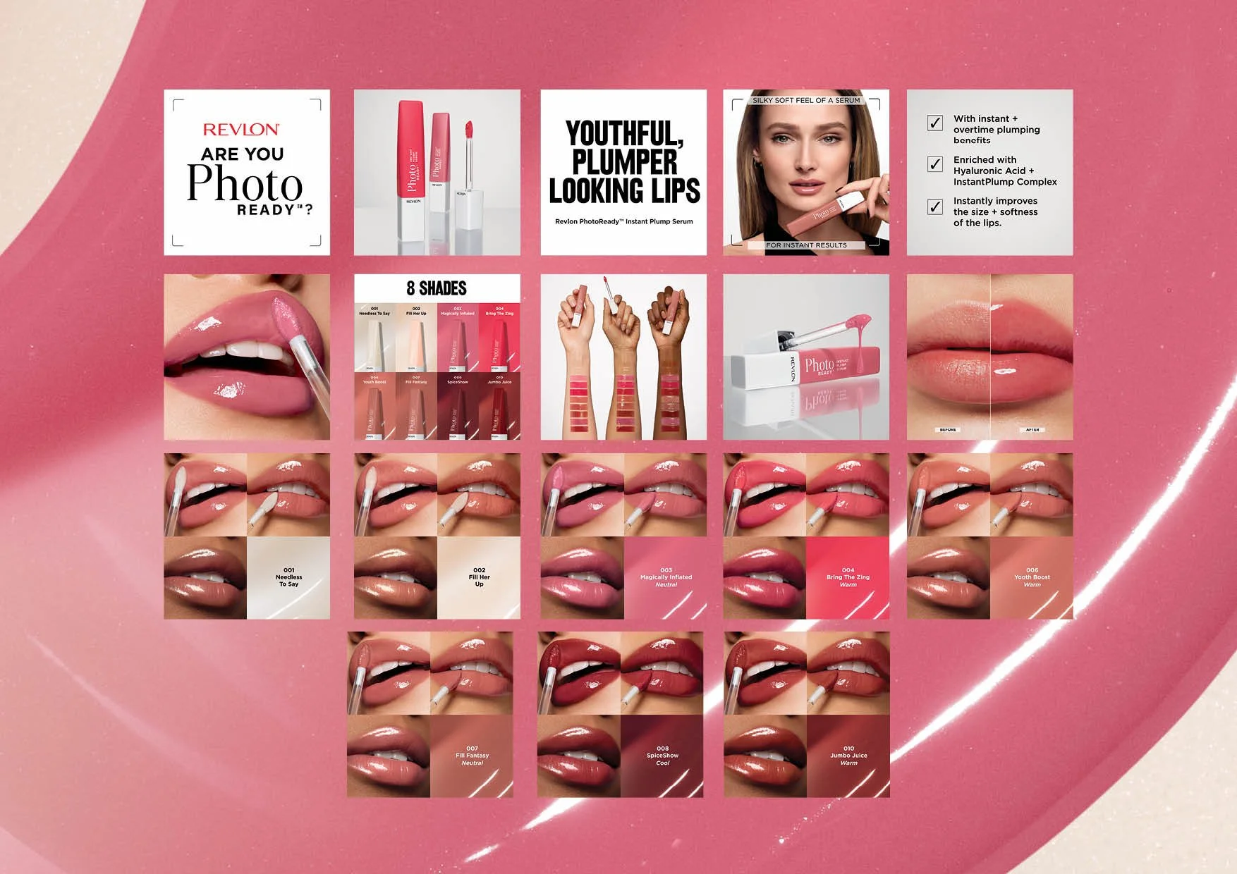  💋💧Perfect Pout - Showcasing our NEW PhotoReady Instant Plump Serum creative campaign now live! Print advertising, point of sale and merchandising design, PR and&nbsp;digital creative&nbsp; @evakossoffdesigns &nbsp;xo 