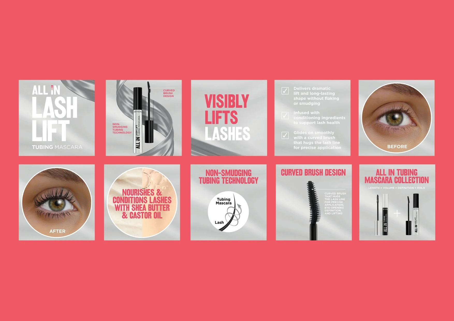  &nbsp;👀 Revlon’s new All In Lash Lift Tubing Mascara creative campaign is now live!!! - It does the heavy lifting all day. Print advertising, point of sale, merchandising design and digital creative  @evakossoffdesigns  xo  