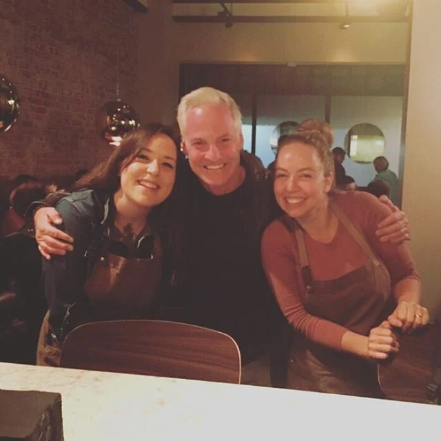 @johncurleyofficial came into @thesidecarlounge TWICE this weekend and we were (clearly) tickled pink. #eveningmagazine #fangirls #myheartismelting