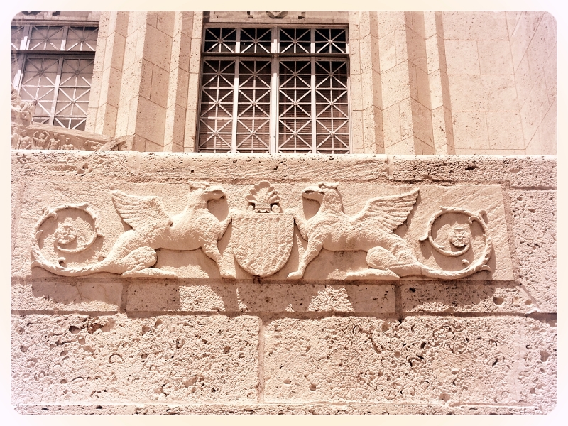 The Travis County Civil Courthouse entrance.