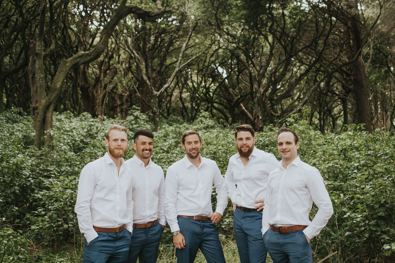 Groom and his groomsmen bridal party photos