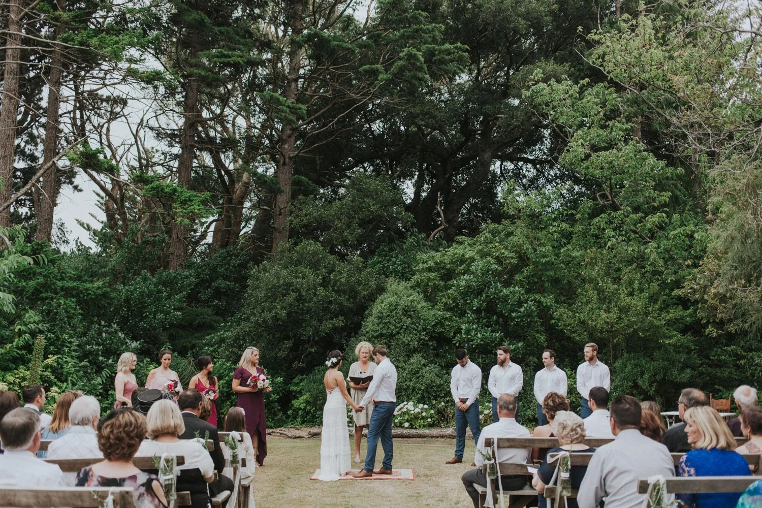 Outdoor wedding ceremony