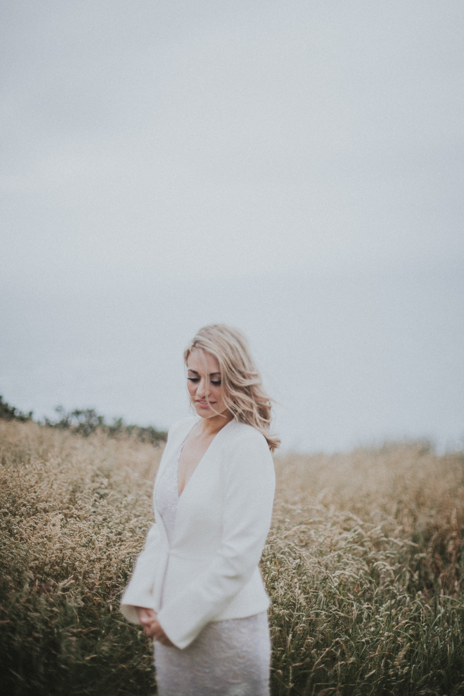 Wedding photography of Bride standing on her own