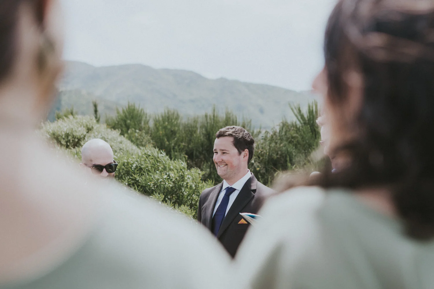 Groom looking happy on his wedding day