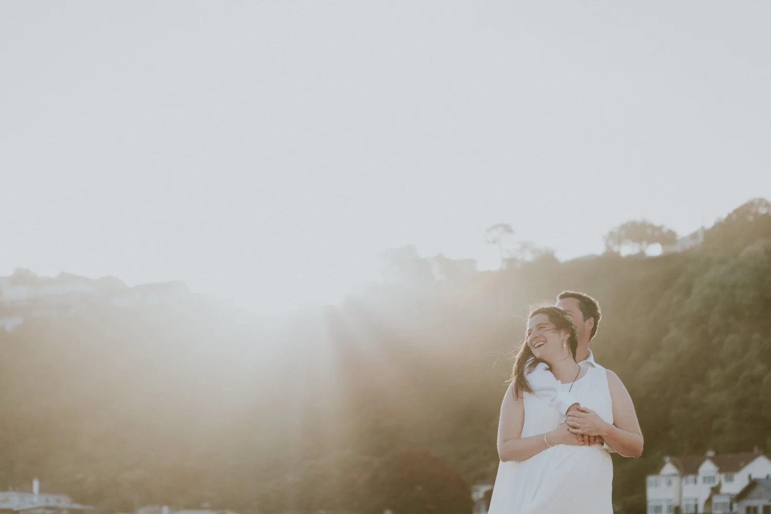 Golden hour is a great time to take wedding photos