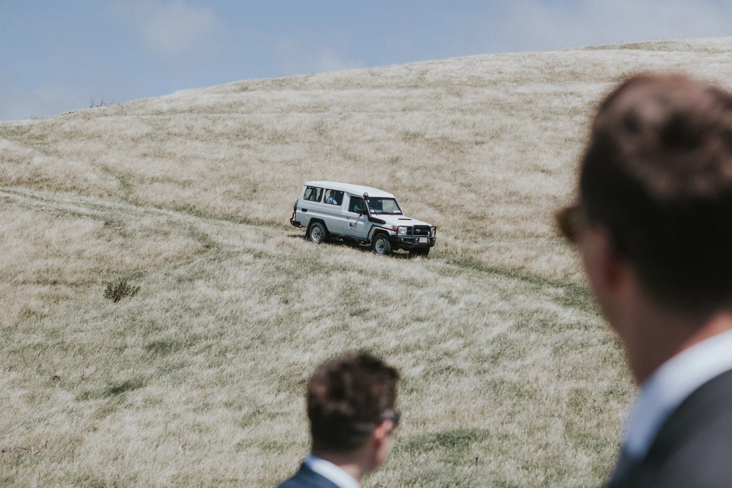 Guests arriving for wedding ceremony