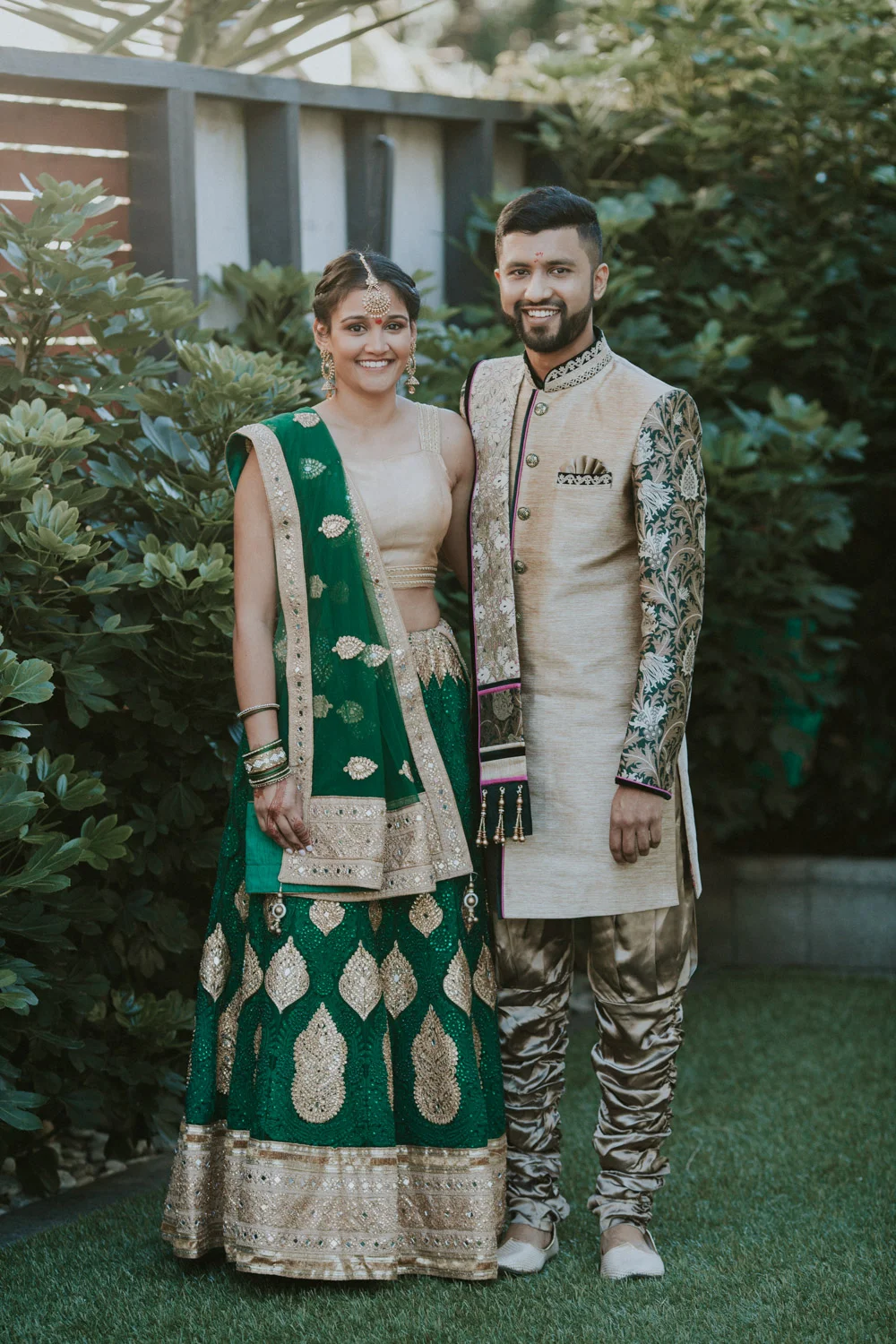 Indian couple celebrating their engagement