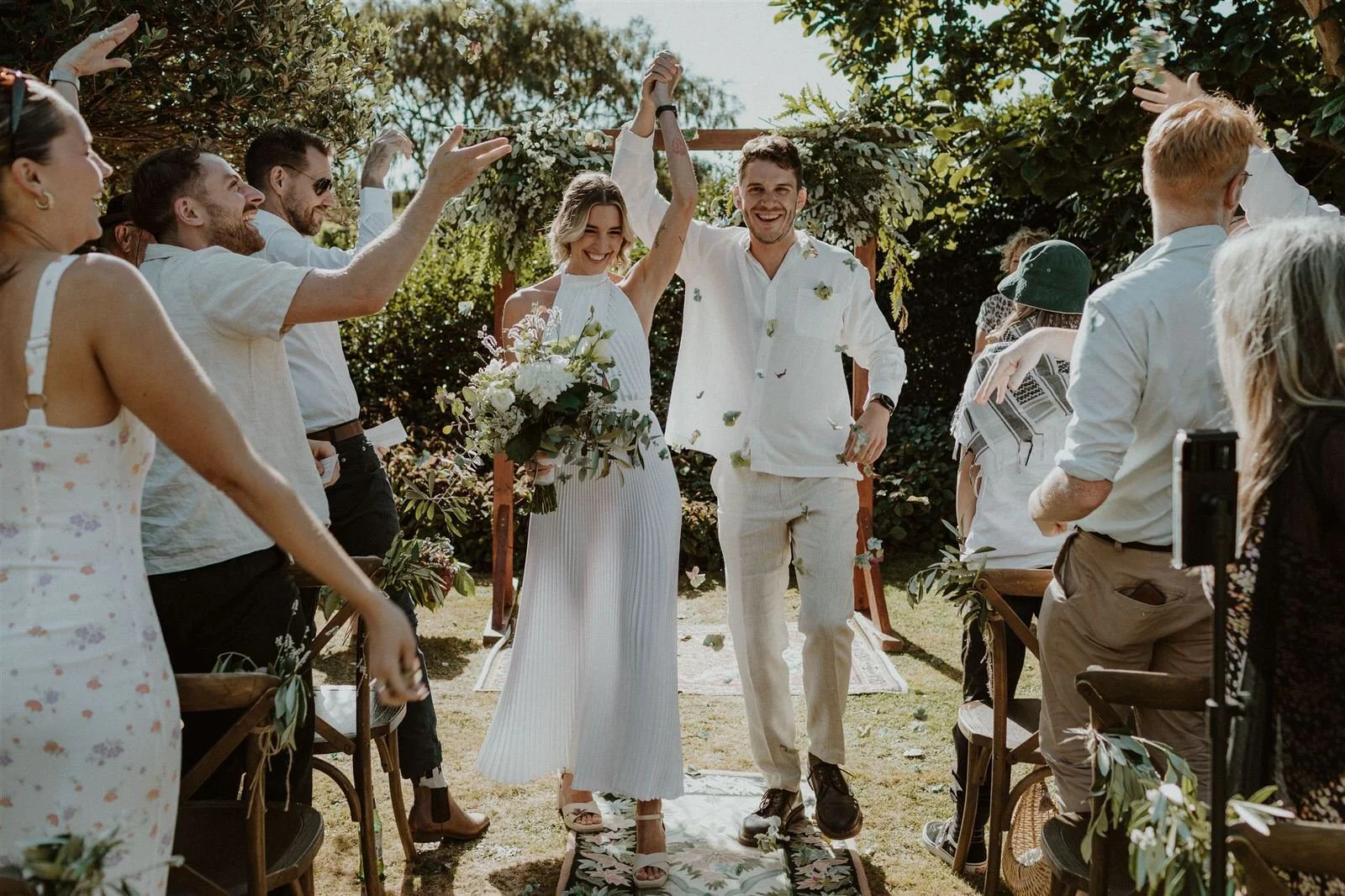 Small intimate wedding ceremony