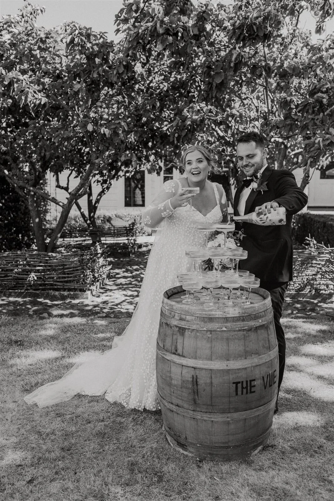Champagne tower Martinborough tree church