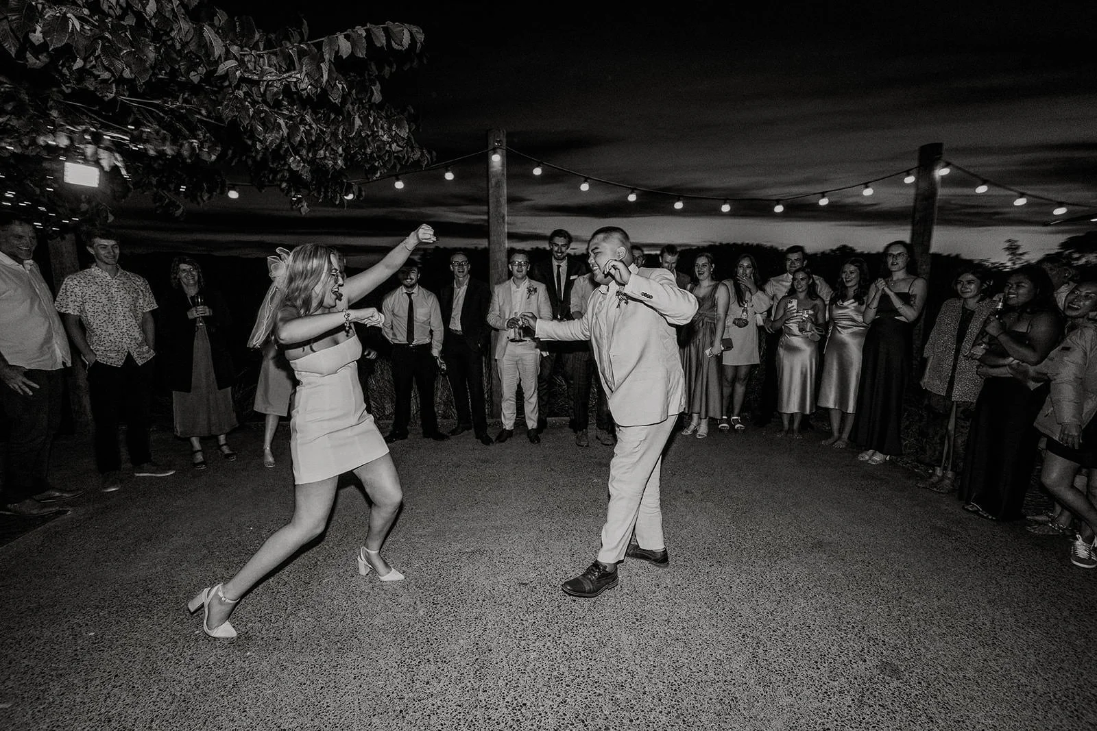 Wedding reception dancing