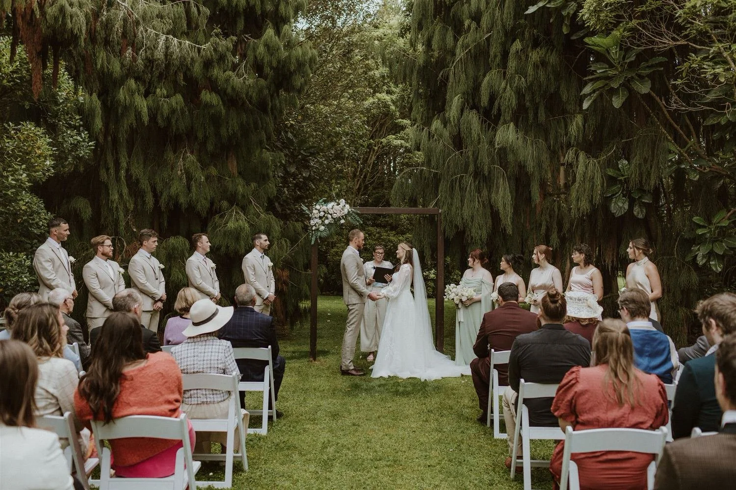 Anam Cara Gardens Otaki wedding ceremony