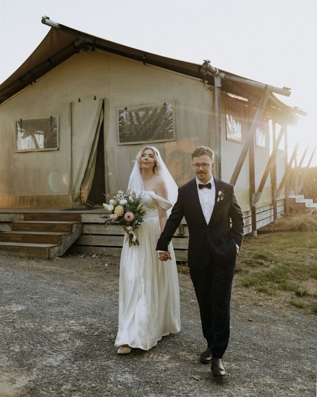 M + R&rsquo;s sunset elopement at Te Hāpua Glamping on the Kāpiti Coast! 😍 

Some heart felt moments during this one 🥹 There&rsquo;s something special and intimate about it being just the Bride and Groom. Very honoured to be one of their witnesses 