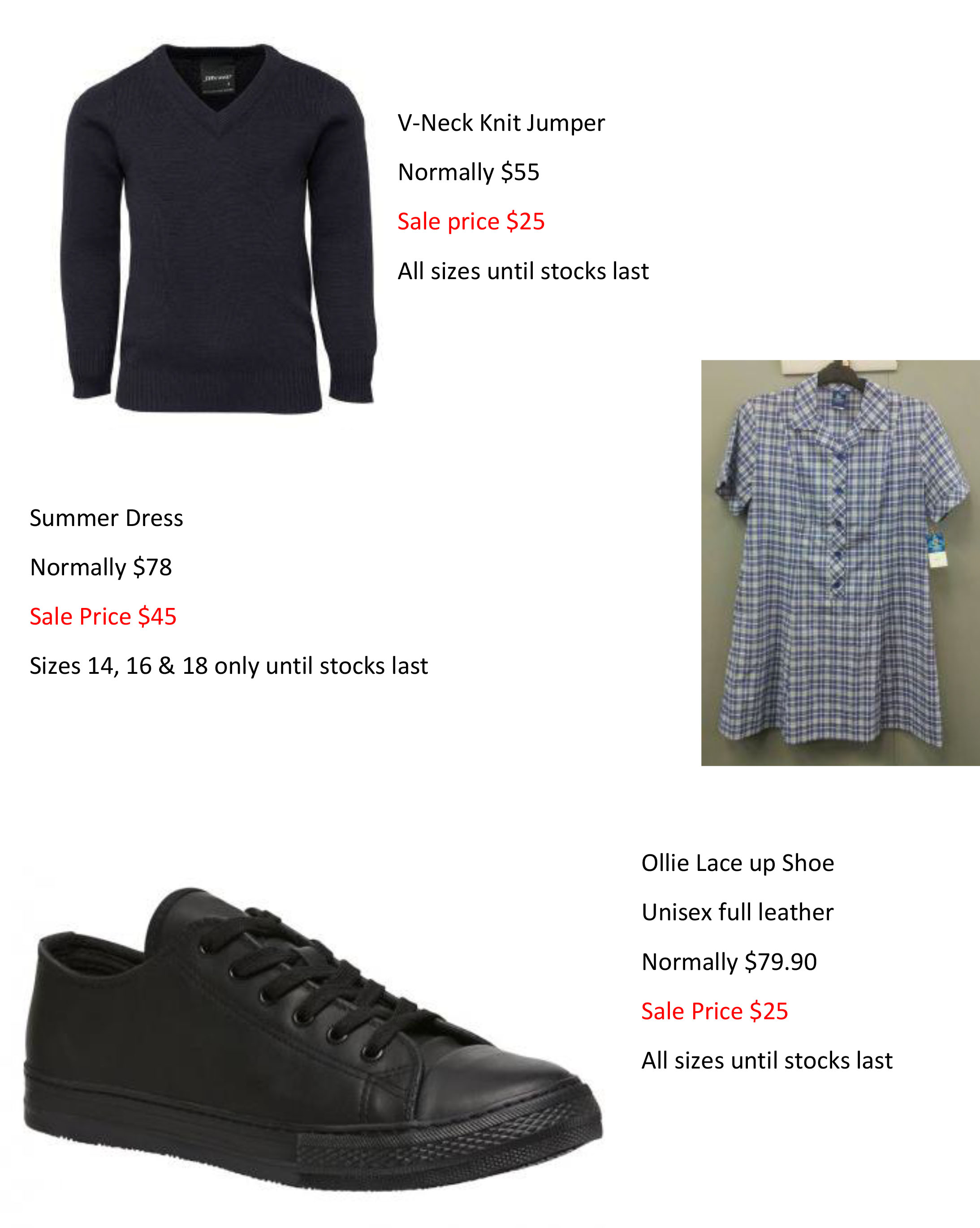 School Uniform Sale