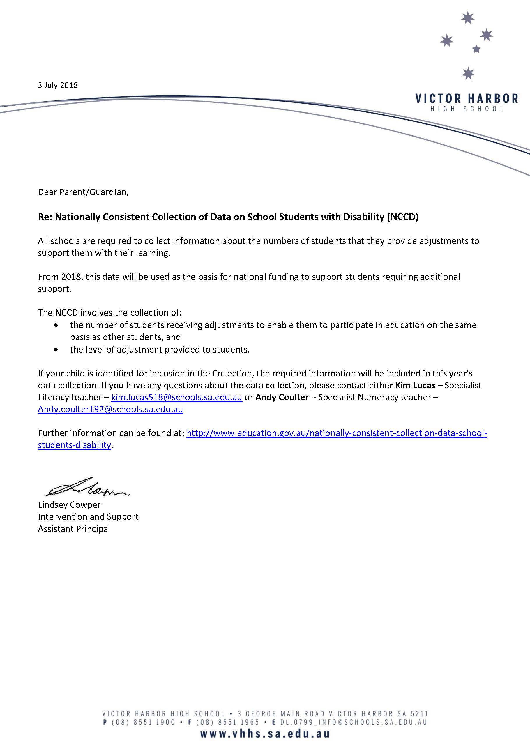 Nationally Consistent Collection of Data on Students with Disability (NCCD)