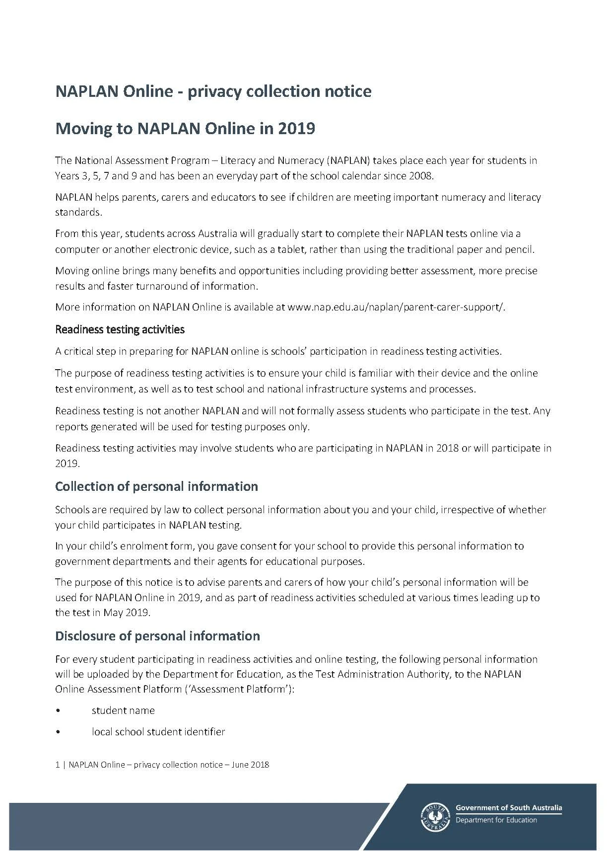 2019 Naplan Online