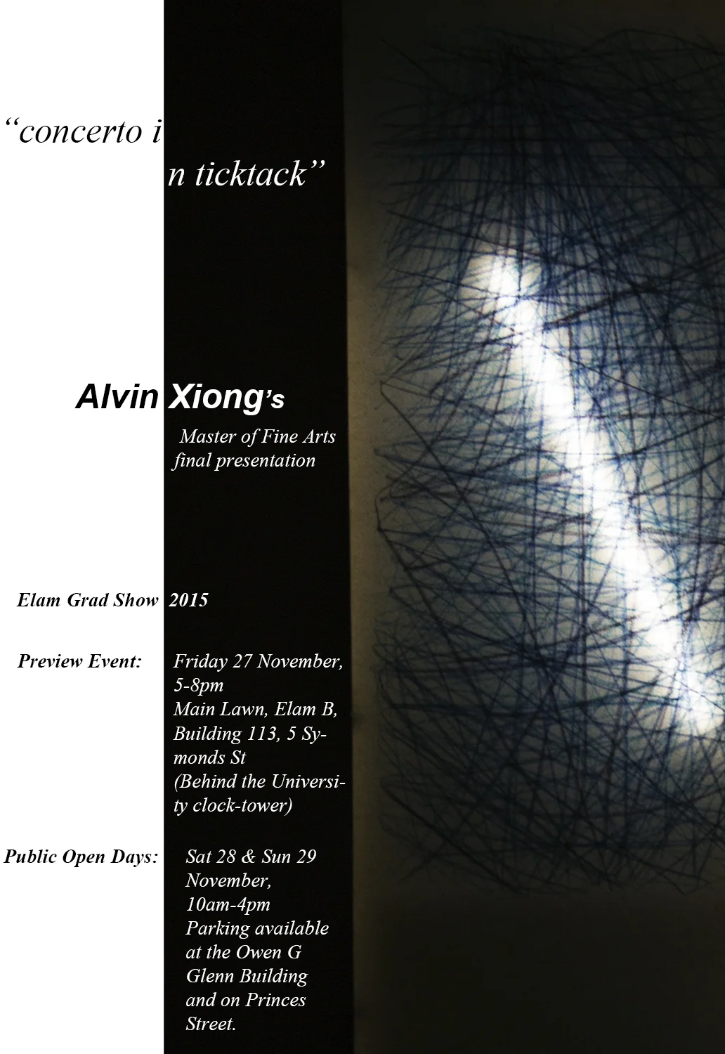 Alvin will be there on 27th 5-8pm, 28th 2:30-4pm, 29th 10-4pm. :) 