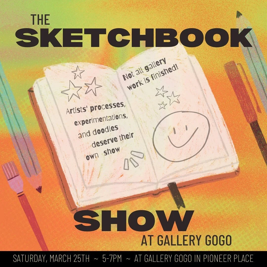 Hey guys! I&rsquo;ll be participating in a one day sketchbook show next Saturday, the 25th. If you&rsquo;ll be in the Portland area that day come check us out from 5-7 at @gallerygogogo in Pioneer Place. There&rsquo;ll be 20 amazing artist showing th