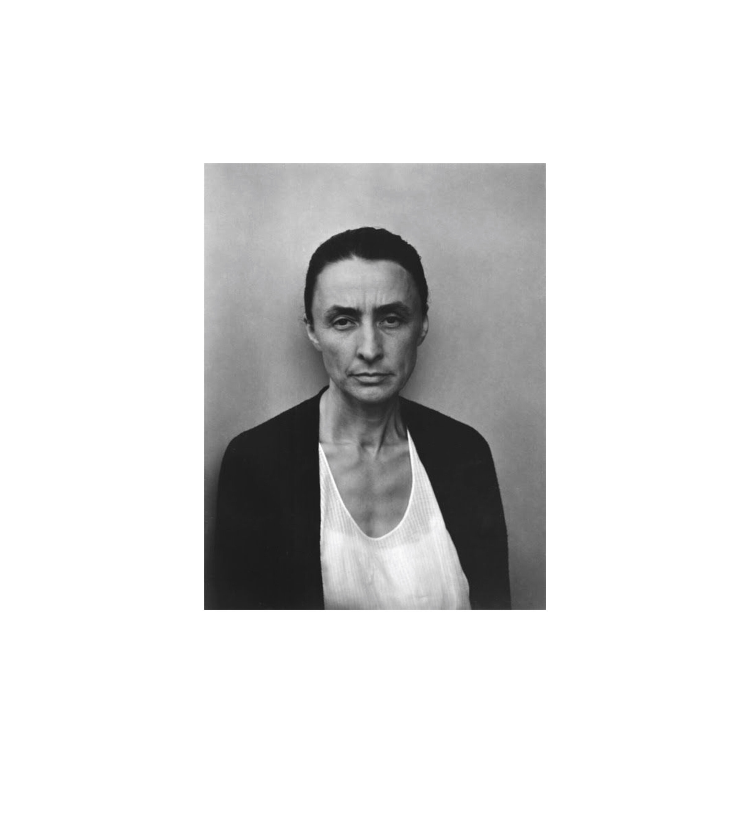 Alfred Stieglitz, photo of Georgia O’Keefe, source unknown.