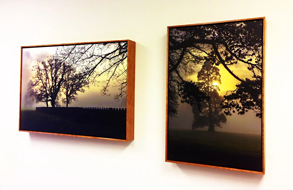 Solid cherry floating frames
