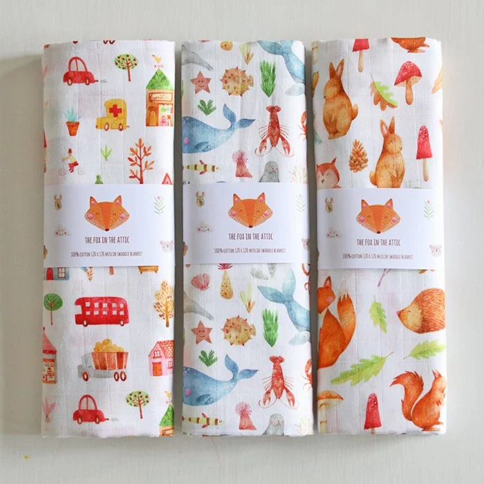 fox swaddle set